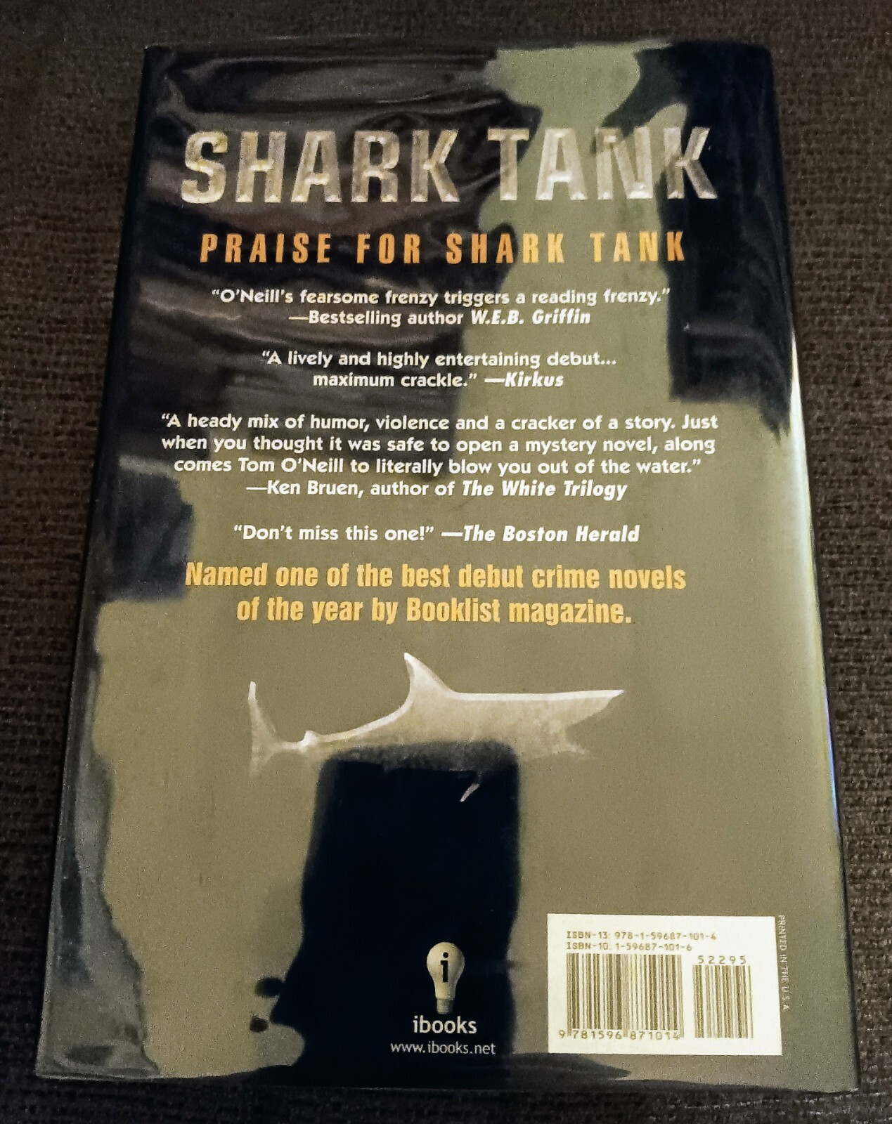SIGNED, BRAND NEW, 1ST ED. w/Brodart Cover, Shark Tank by Tom O’Neill (2005, HC)