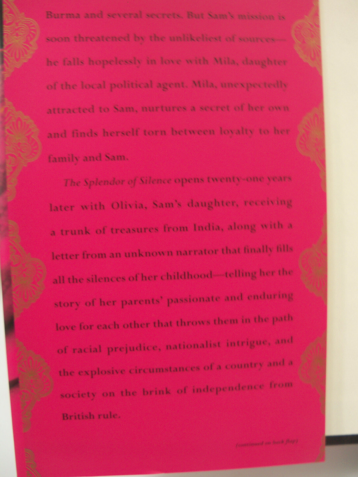 The Splendor of Silence by Indu Sundaresan (2006, Hardcover) Signed First