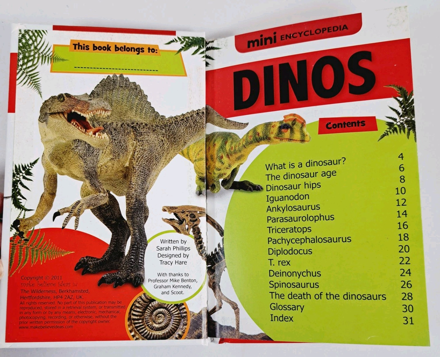 Dinos & Weather (Mini Encyclopedias) – Hardcover By Phillips, Sarah – GOOD