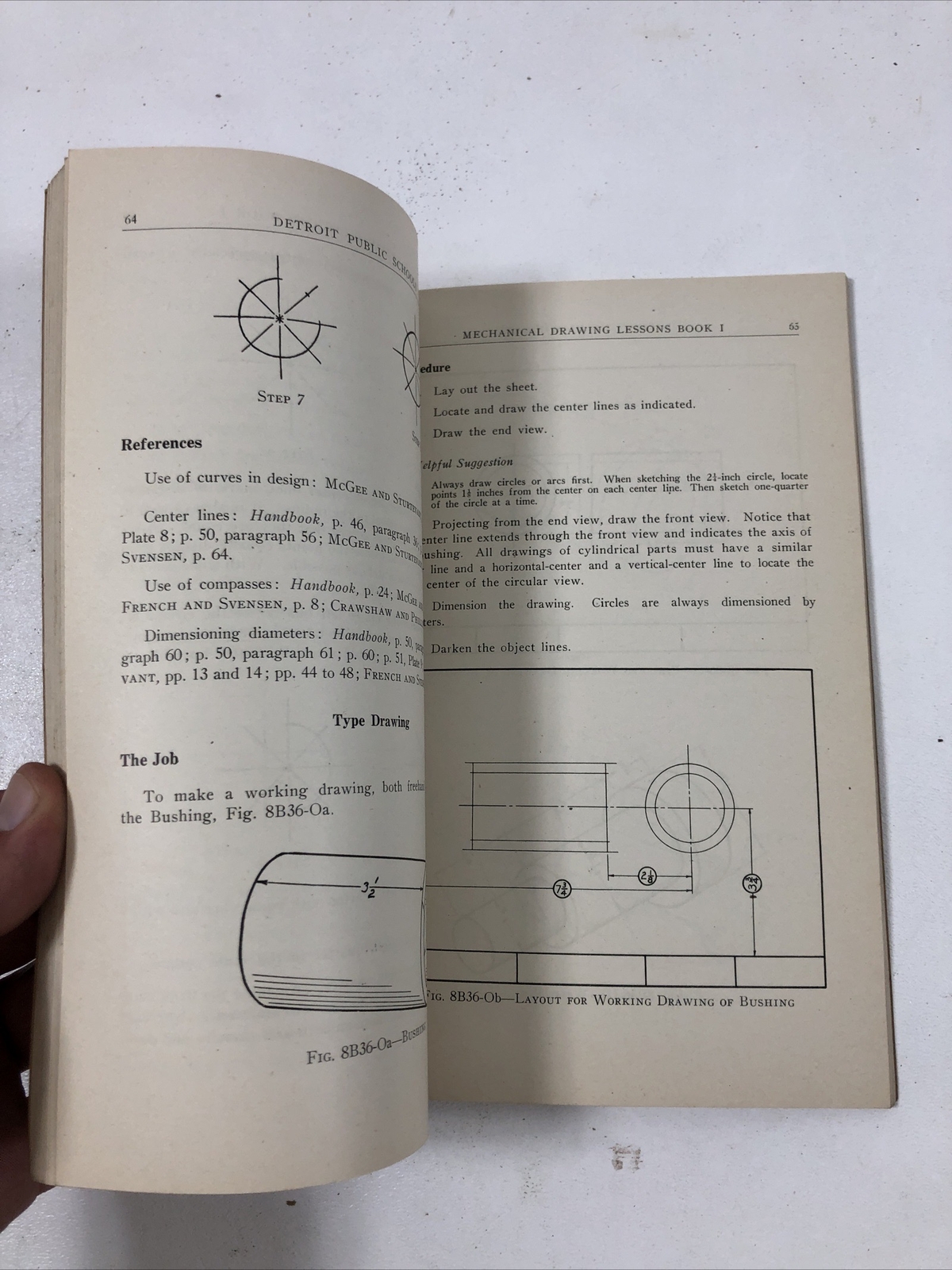 Mechanical Drawing Lessons: Intermediate, Bk 1 – Detroit Schools (PB, 1935)