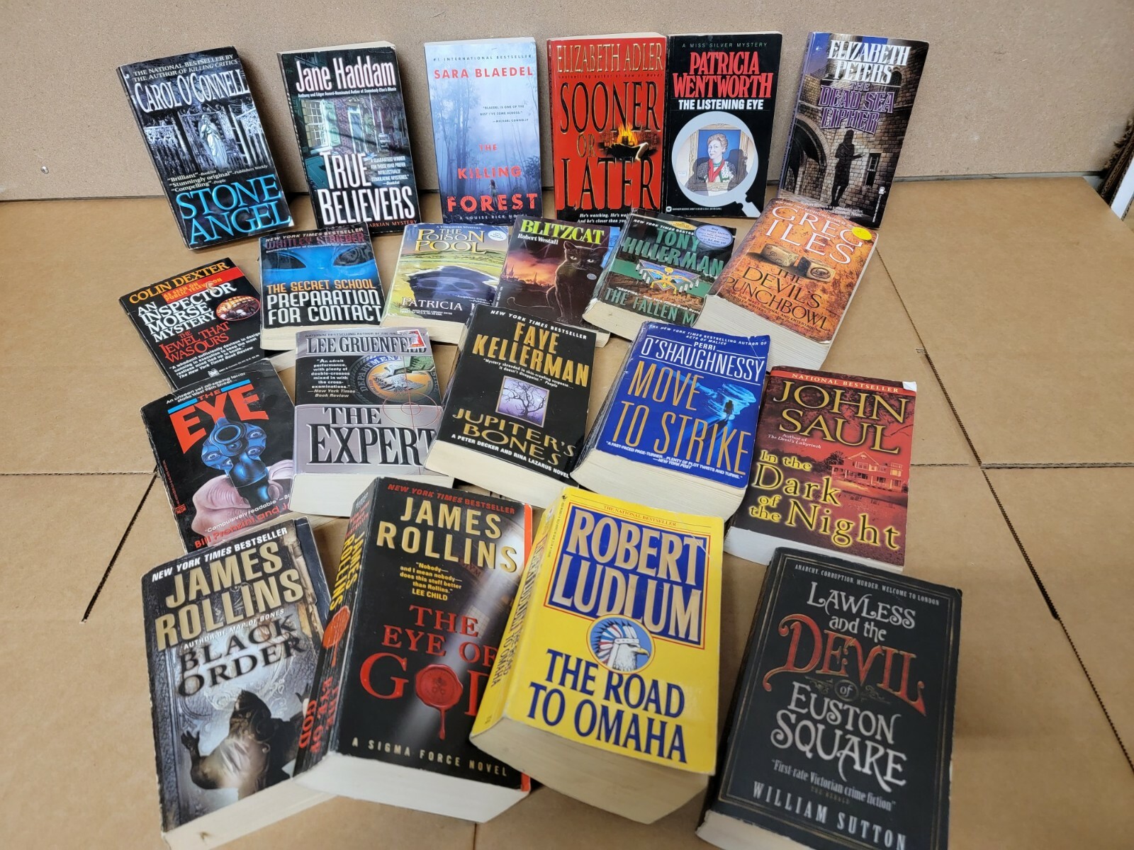 Lot of 20 Mystery Thriller Fiction Paperbacks Popular Author Books MIX UNSORTED