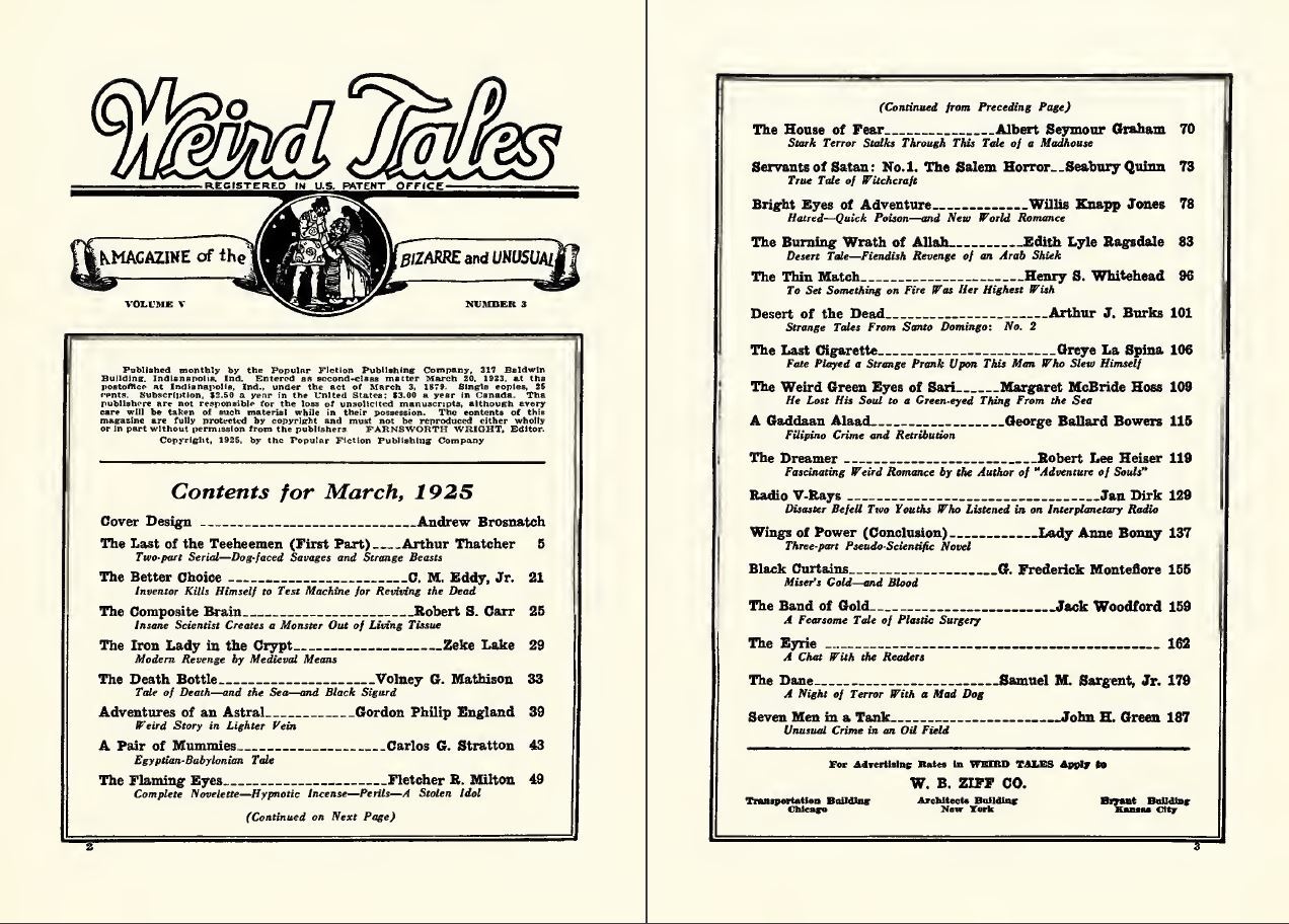 318 BOOKS – Weird Tales – Pulp Magazines Fantasy Horror Science Fiction – USB FD
