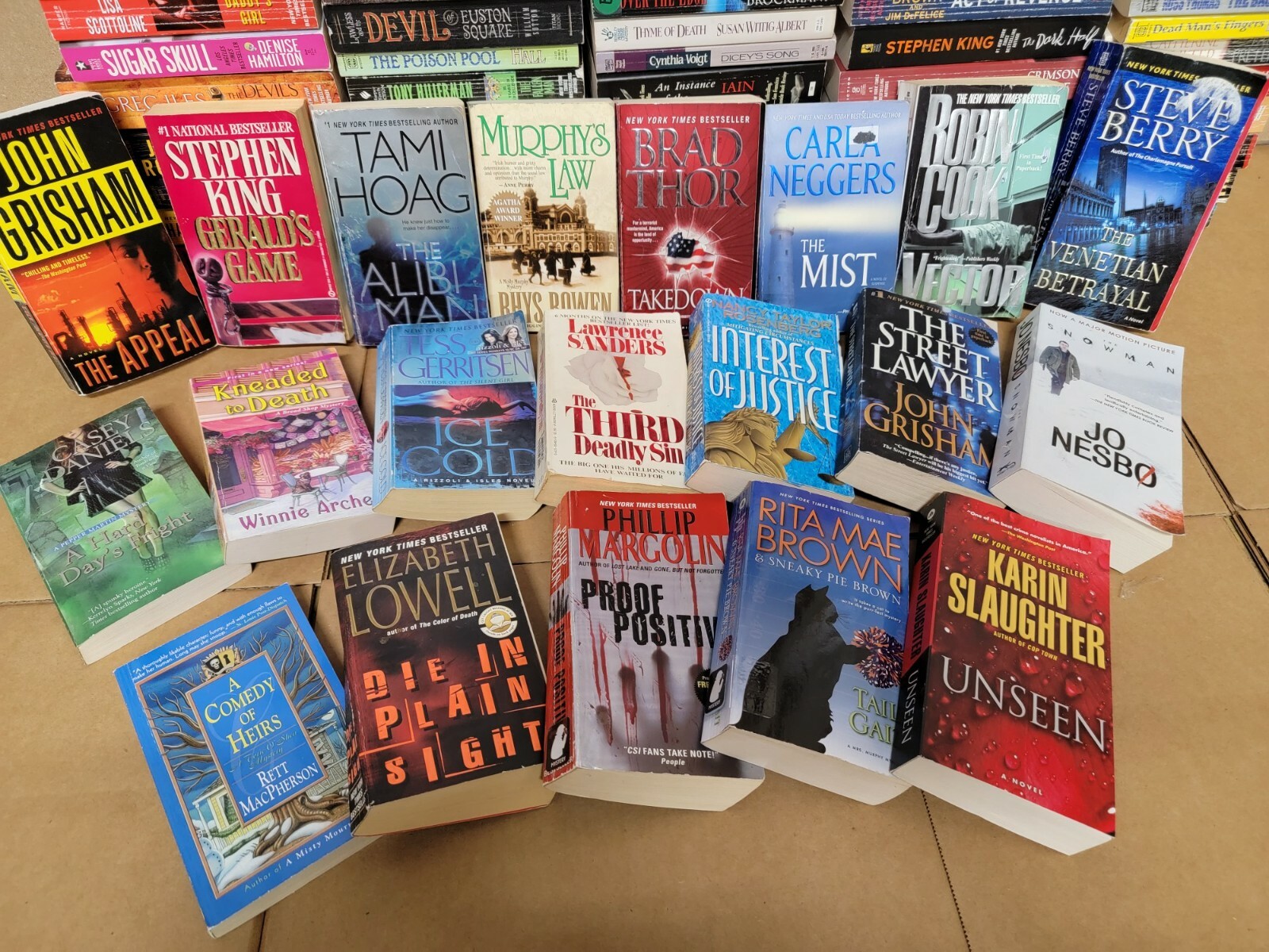 Lot of 20 Mystery Thriller Fiction Paperbacks Popular Author Books MIX UNSORTED