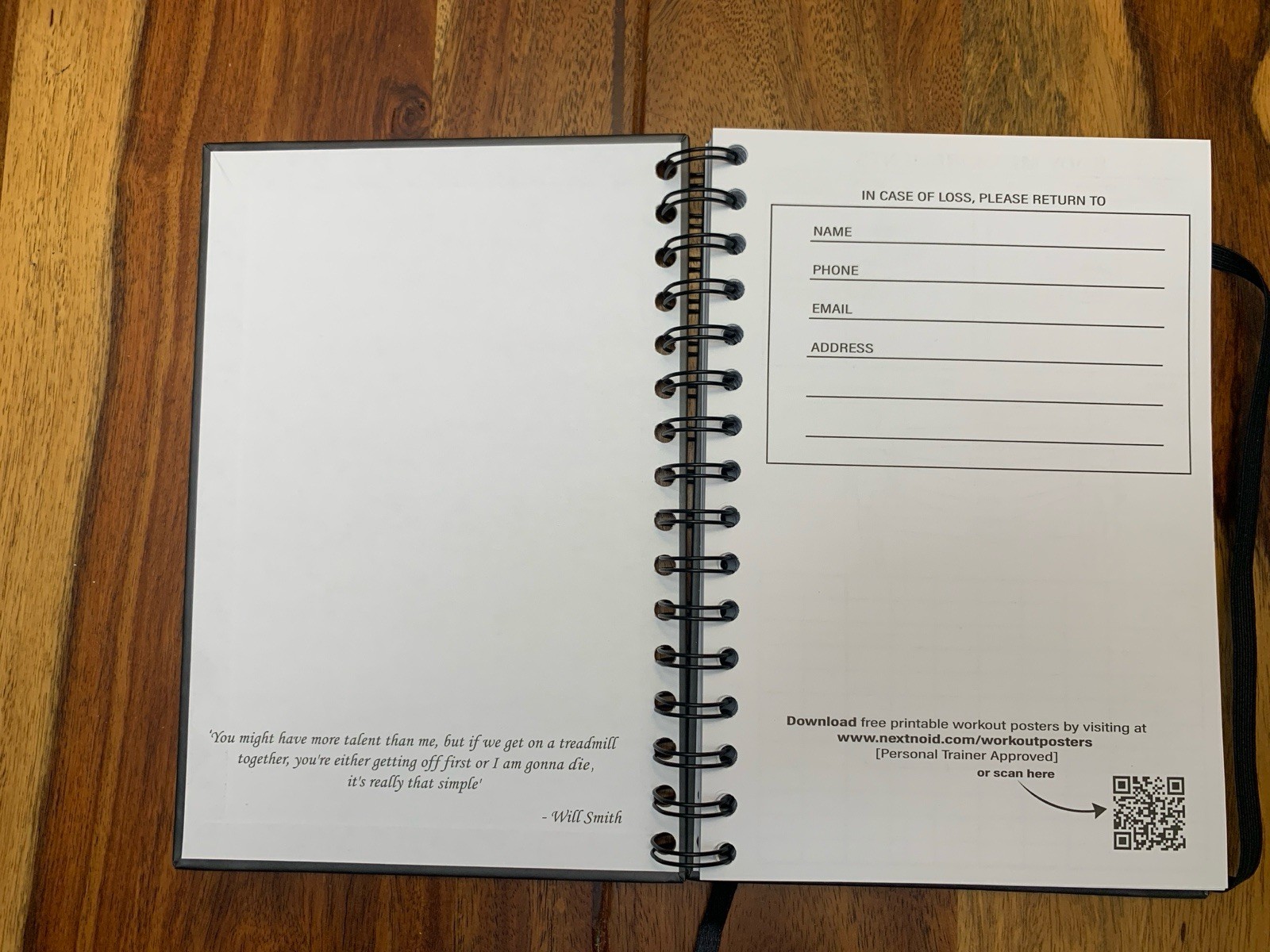 Hardcover Fitness Journal Workout Planner for Men & Women | 5.7″ x 8.3″ | NEW