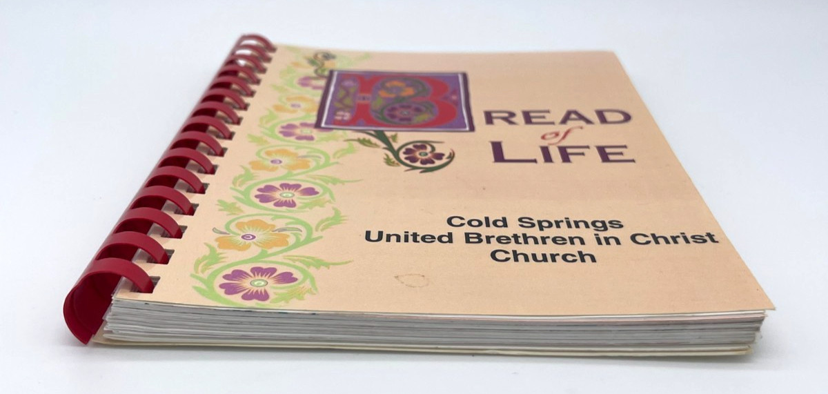 Bread of Life Cookbook Church Ladies Recipes 1996 Fayetteville PA- 88 pages