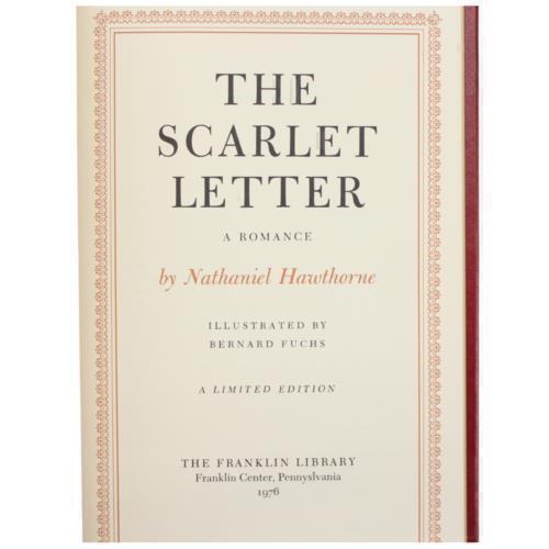 LEATHER THE SCARLET LETTER NATHANIEL HAWTHORNE American Masterpieces Puritans