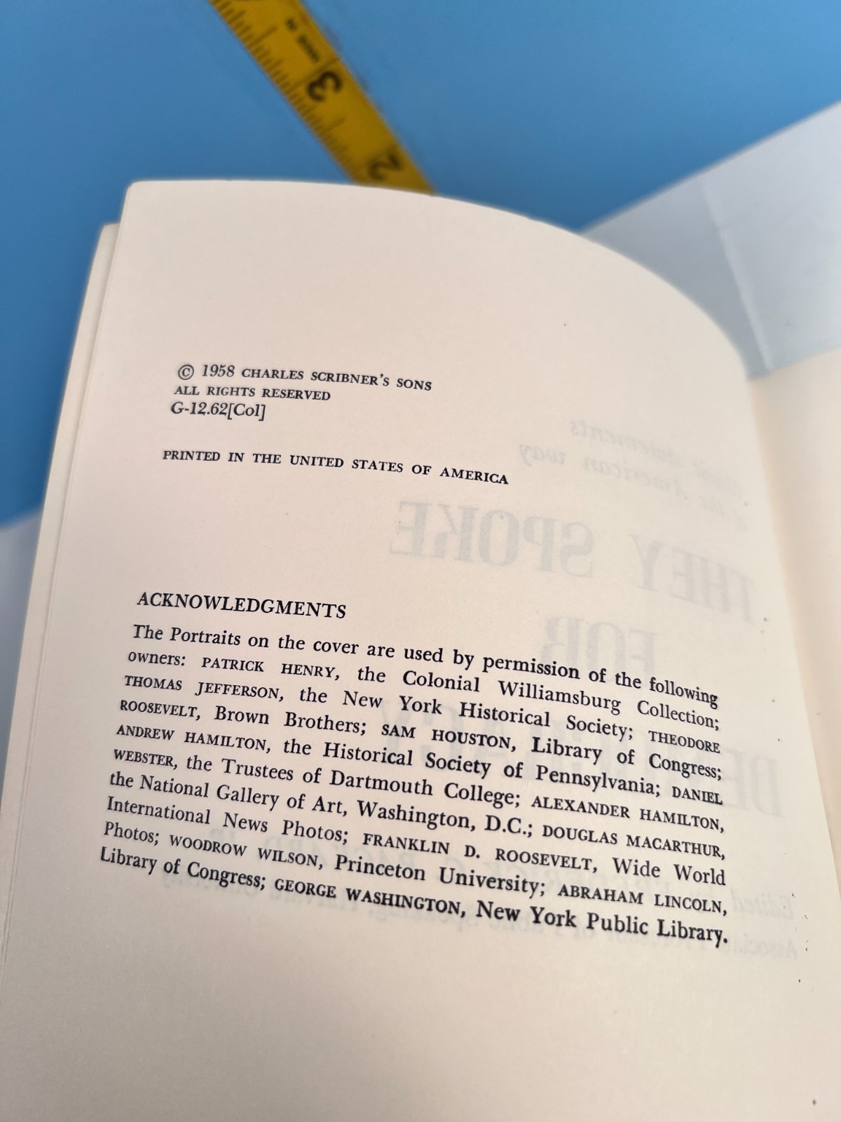 🔥They Spoke for Democracy Scribner & Press PB 1958🔥