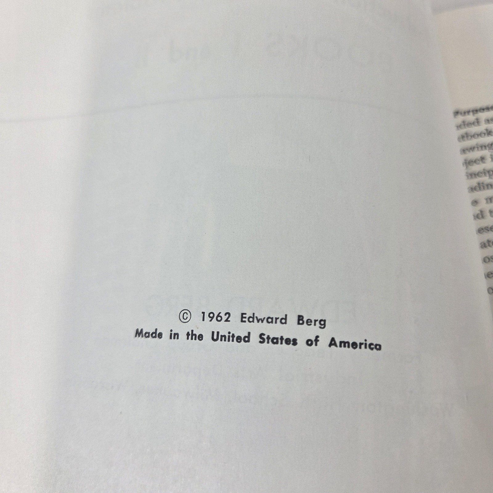 Vintage 1962 Mechanical Drawing Edward Berg 5th Revised Edition Hardcover Book