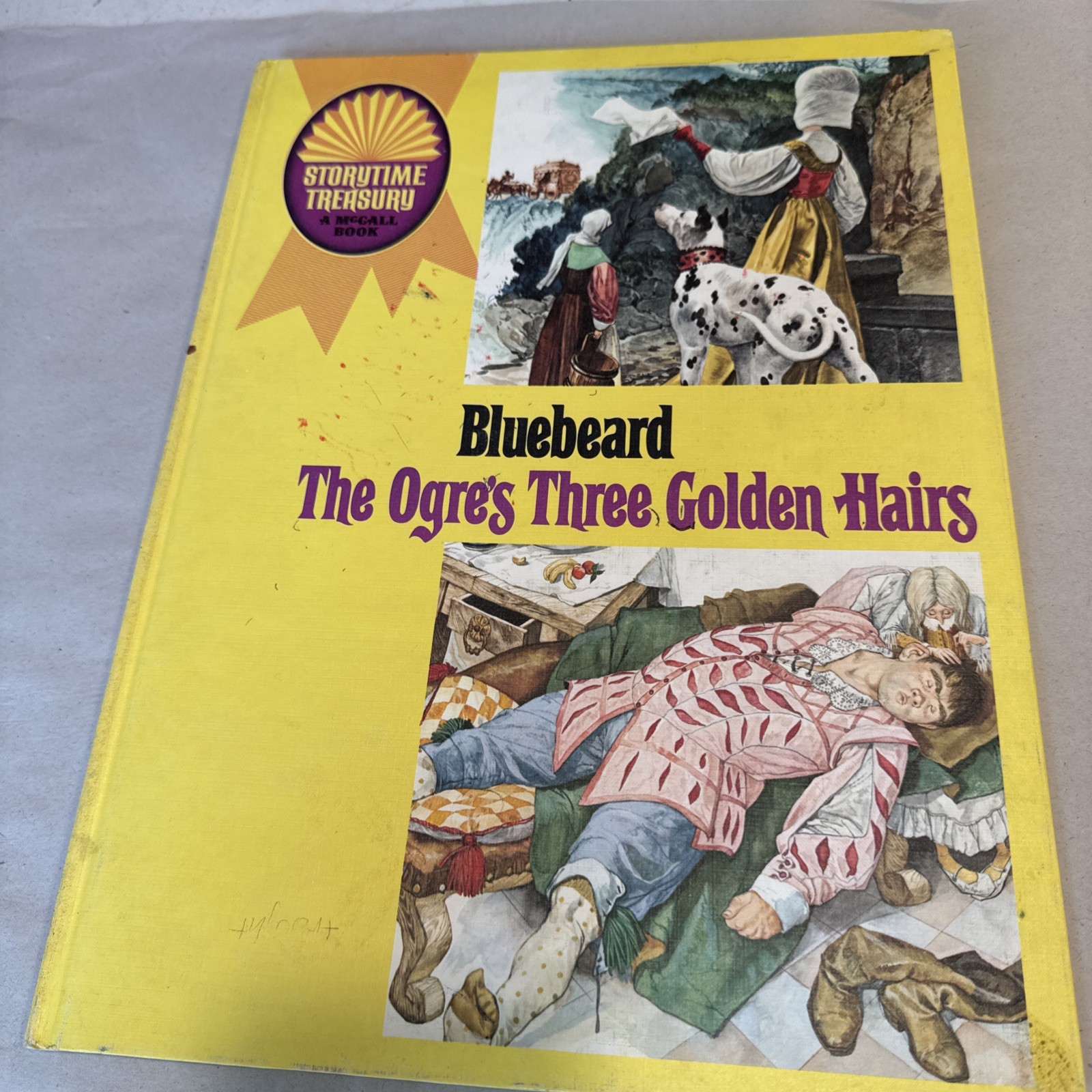 Vintage 1969 Storytime Treasury BLUEBEARD/ THE OGRES THREE GOLDEN HAIRS