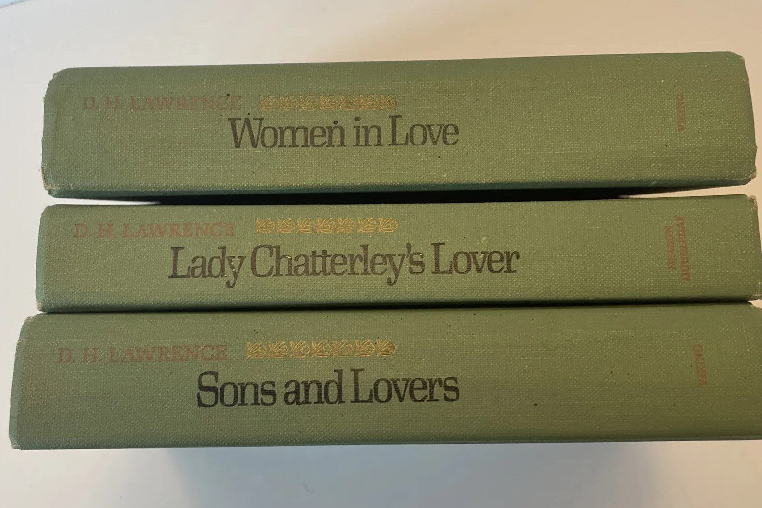 Antique Set Of 3 D.H. Lawrence Antique Books. Great Condition. Deckle Edged.