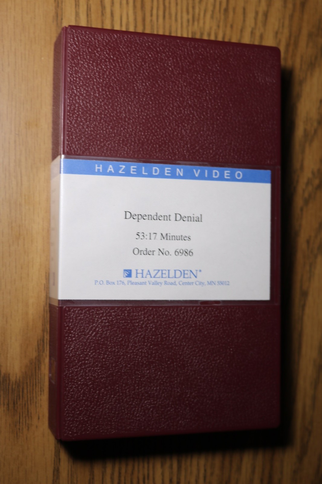 Dependent Denial VHS Hazelden Video Recovery Therapy 6986 53 Minutes