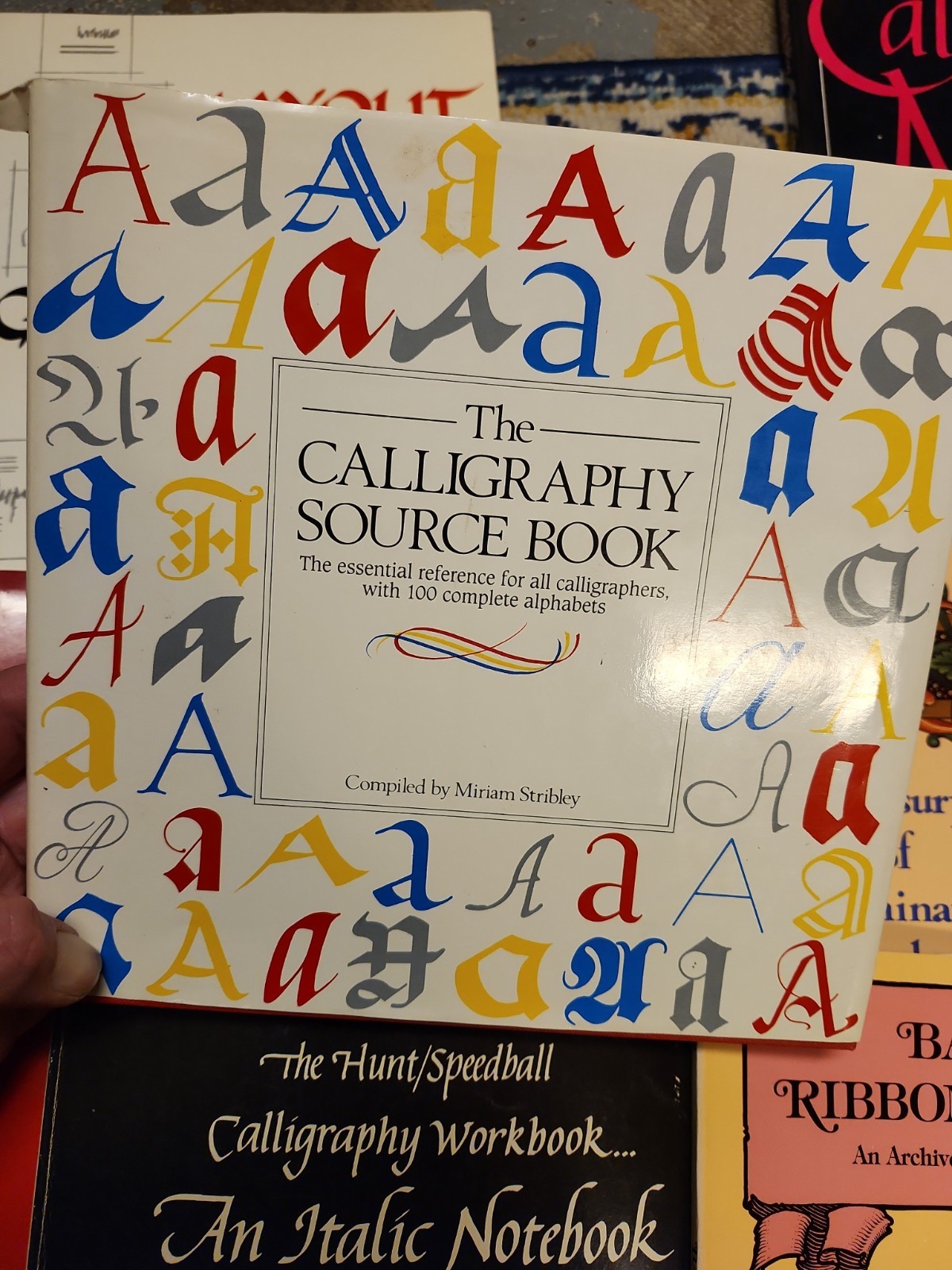 Vintage LOT CALLIGRAPHY BOOKS Workbook, Dover Assorted Designs