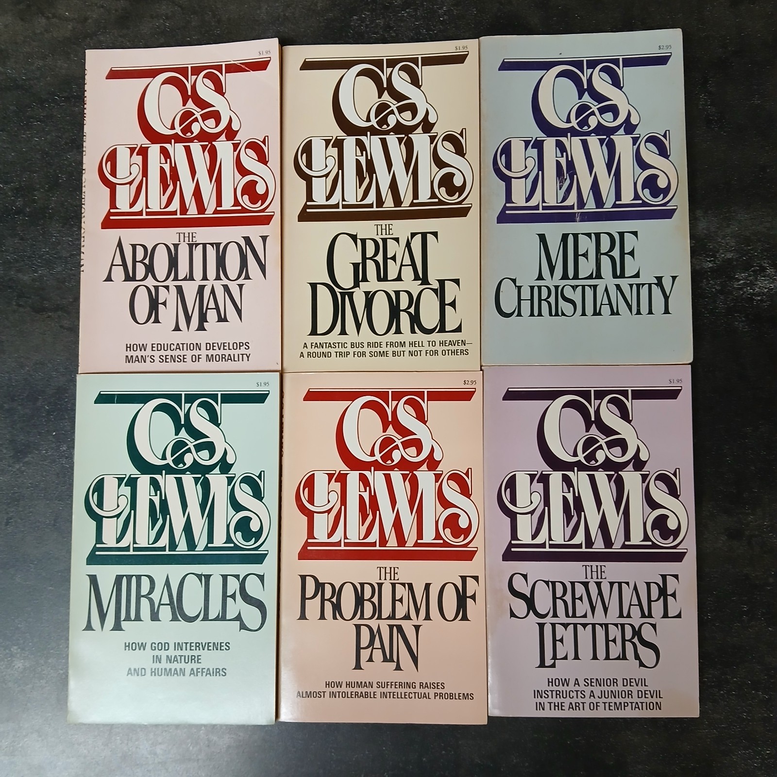 Six by Lewis; C. S. Lewis, Macmillan, 1978, Spiritual Classics, 6 Box Set ACC