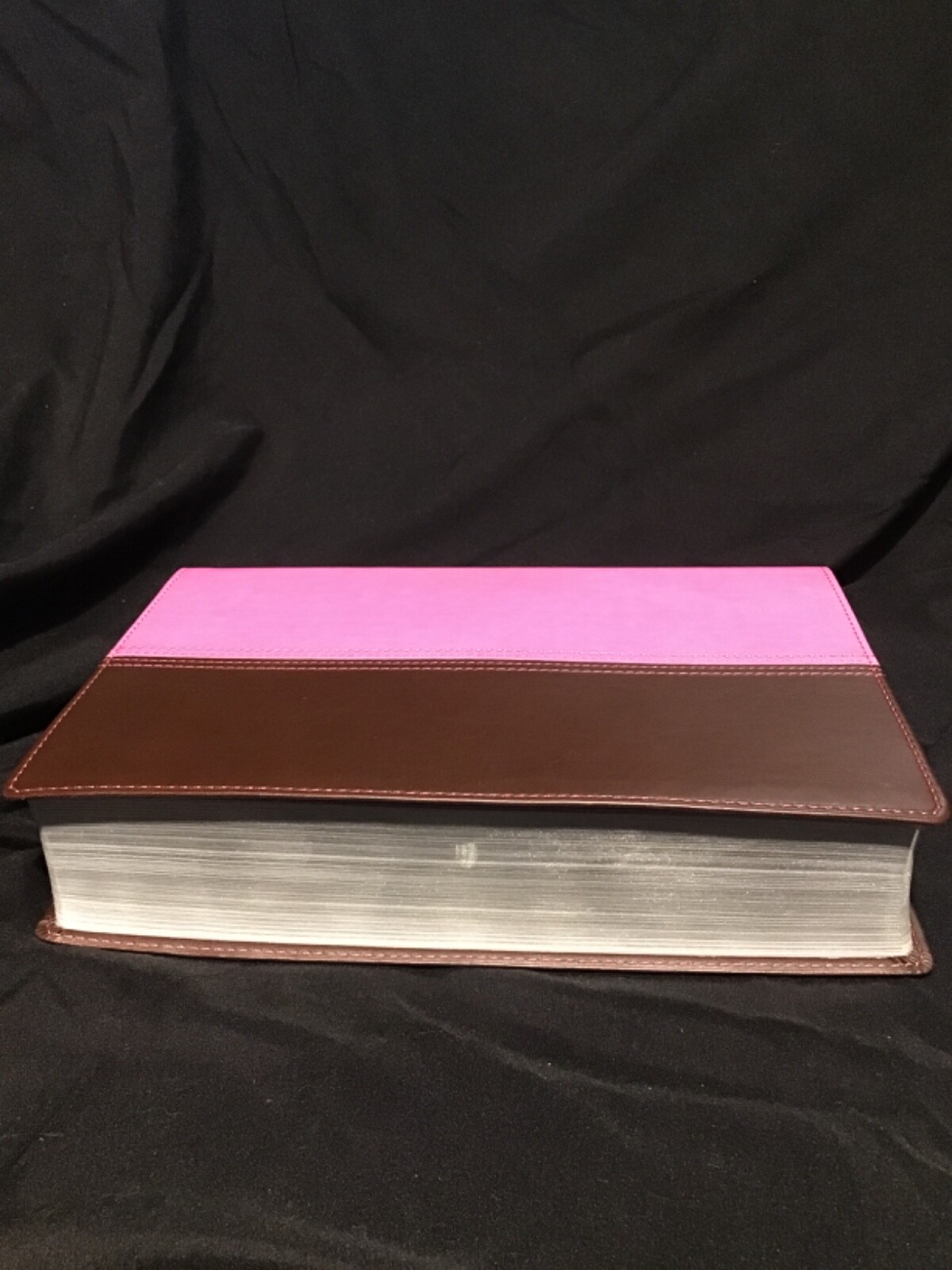 NIV & KJV Side-By-Side Bible Large Print Orchid/Chocolate Italian Duo-Tone