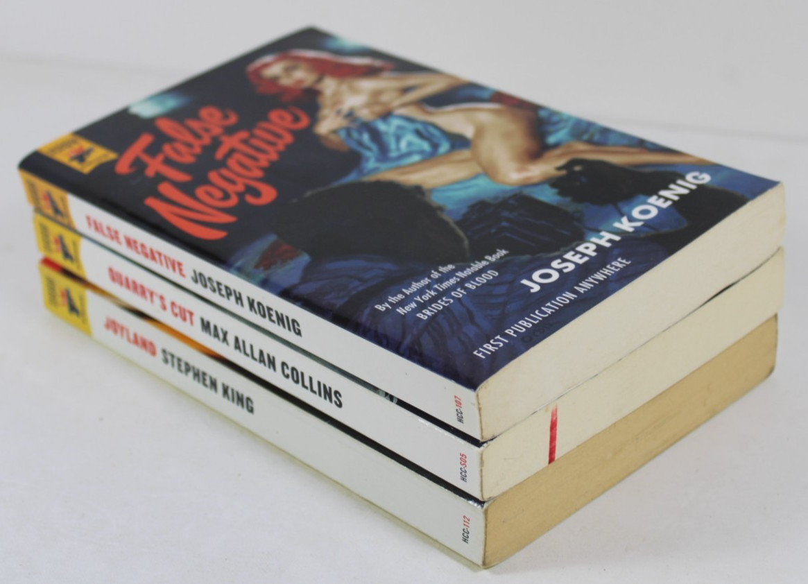 Hard Case Crime lot of 3 – Joyland, False Negative, Quarry’s Cut – Paperbacks