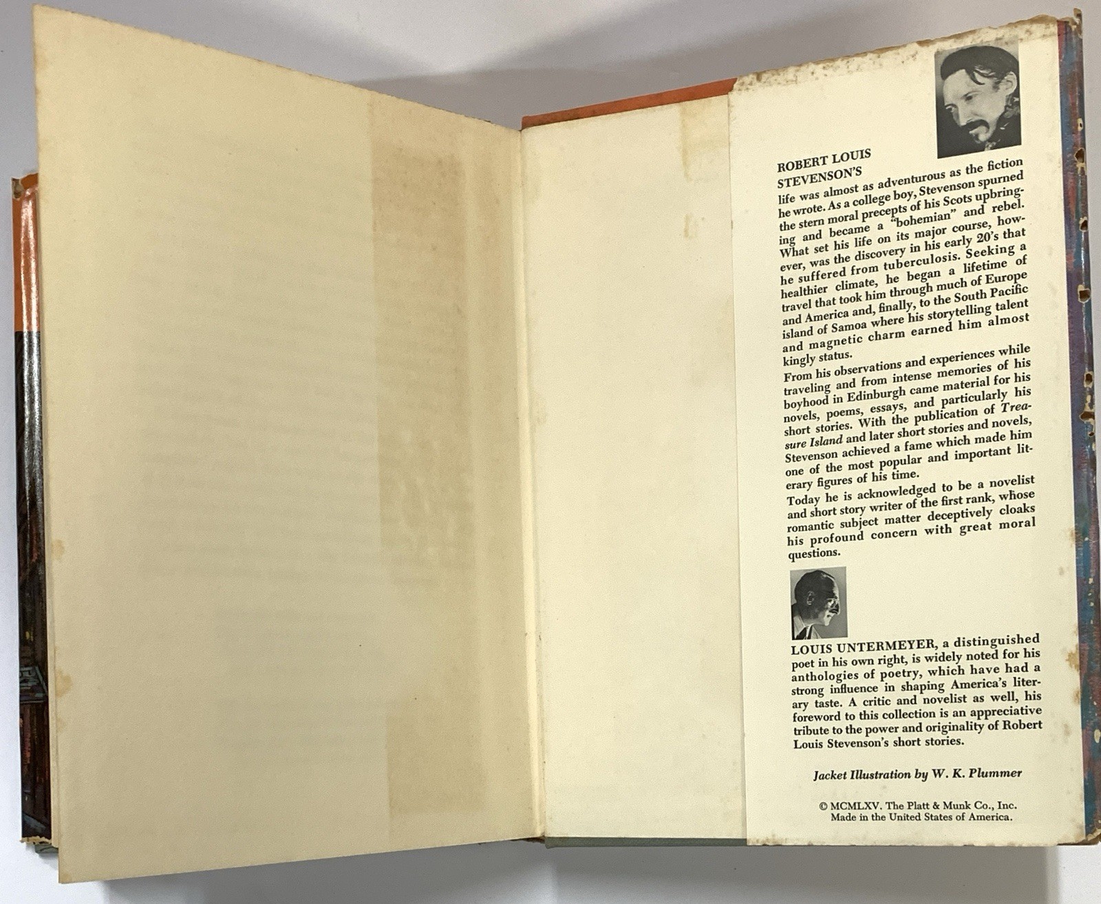 STEVENSON GREAT TALES OF MYSTERY AND ADVENTURE 1965 Platt & Monk 528 Pages