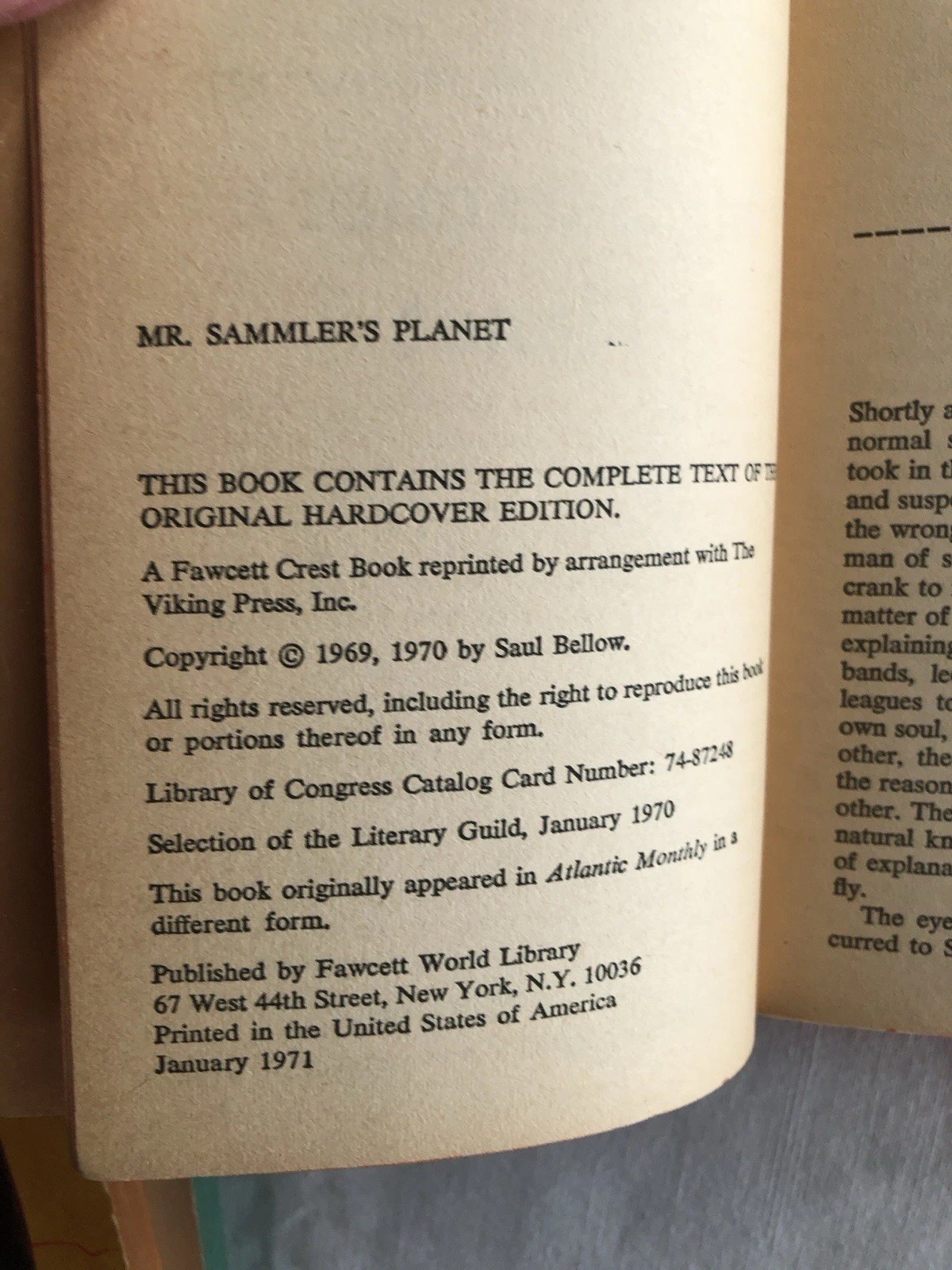 VTG Sci Fi Lot: 13 Above The Night/Empire of Two Worlds/Mr. Sammler’s Planet