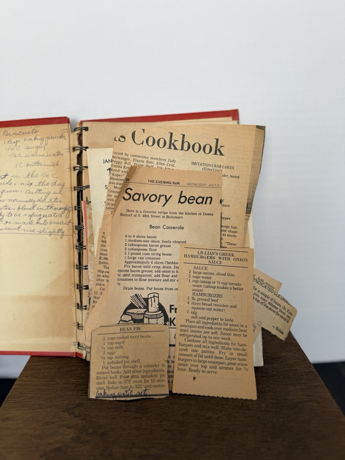 Campbell Cookbook, Cooking with Soup, Spiral Hardcover, Handwritten Recipes