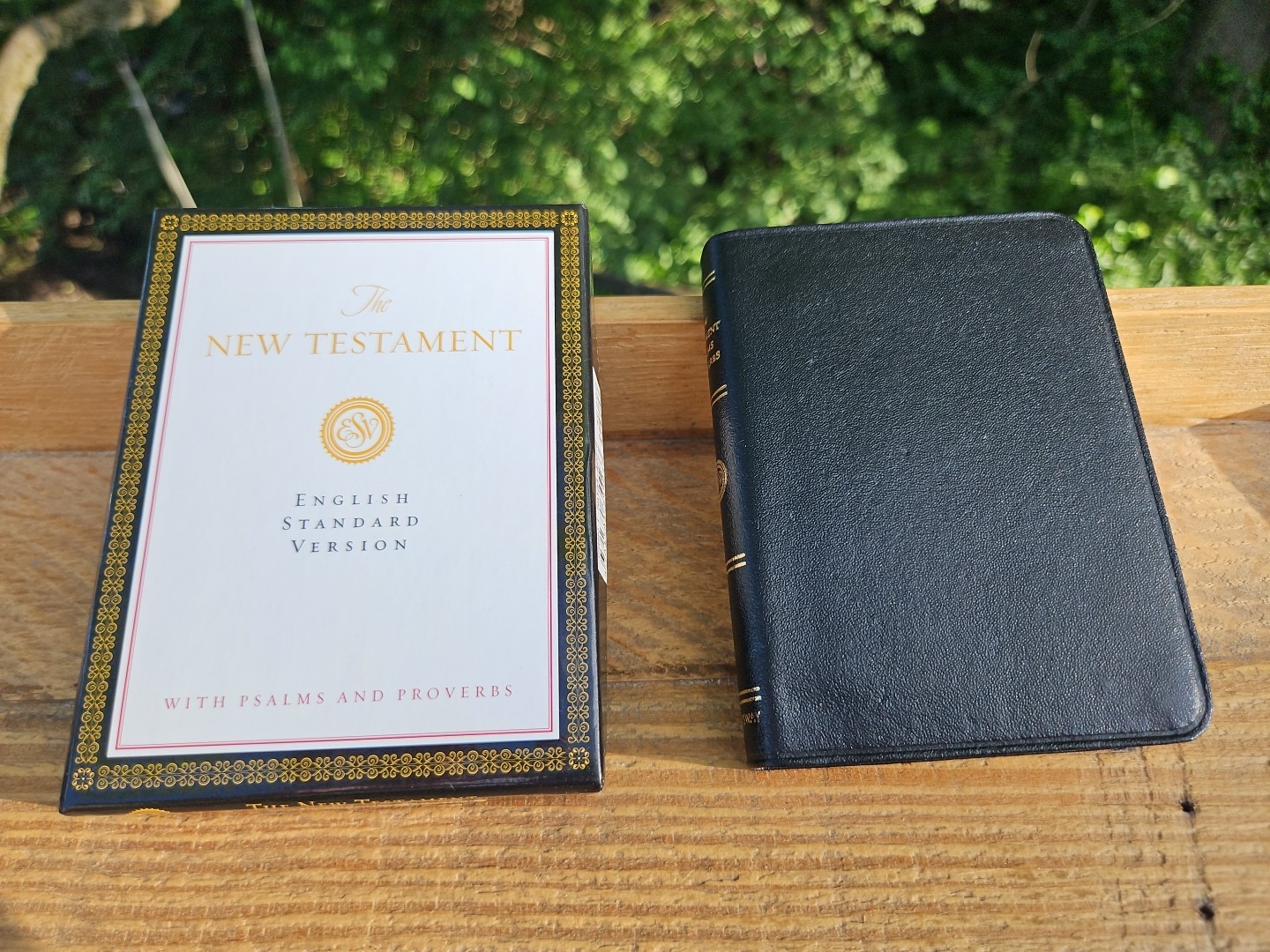RARE! LNIB! 2001 ESV Text NT with Psalms & Proverbs Genuine Leather RED LETTER