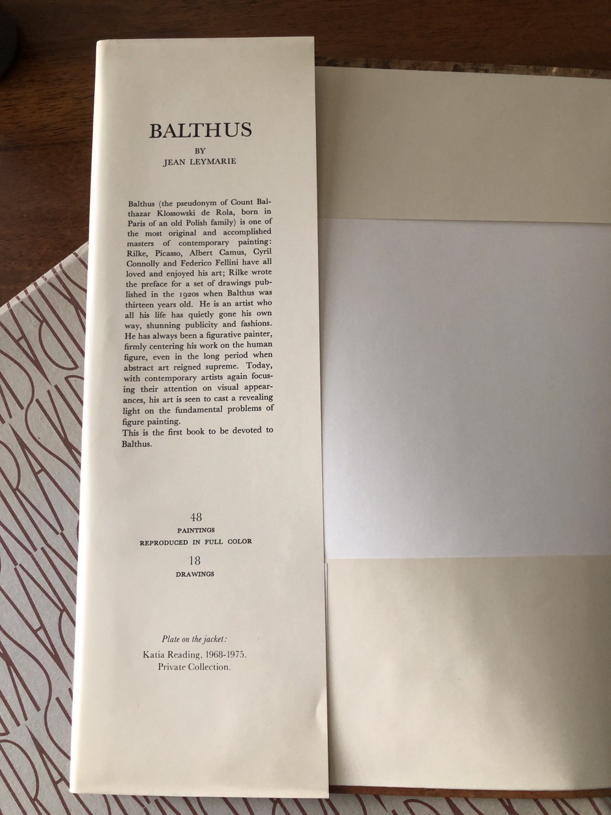 BALTHUS by Jean Leymarie 1979 HC/DJ/SC