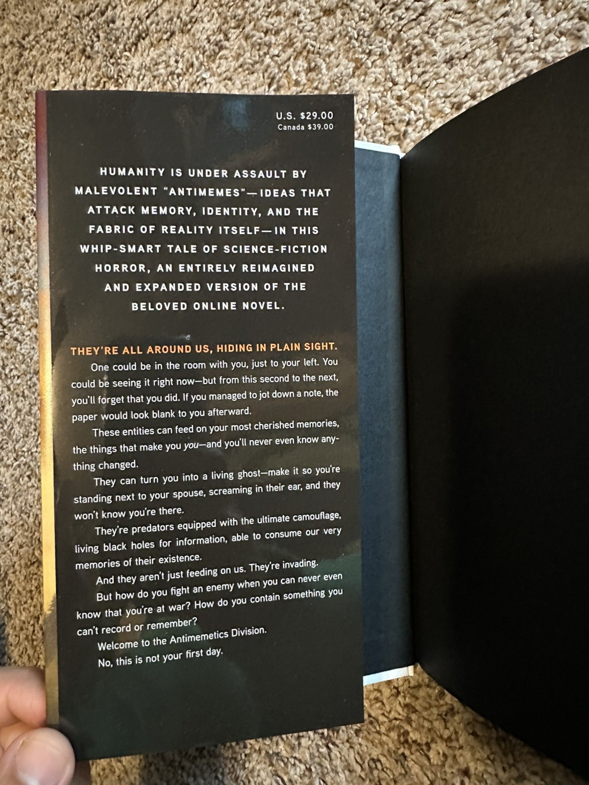 There Is No Antimemetics Division by QNTM (Hardcover) First Edition/1st Print VG