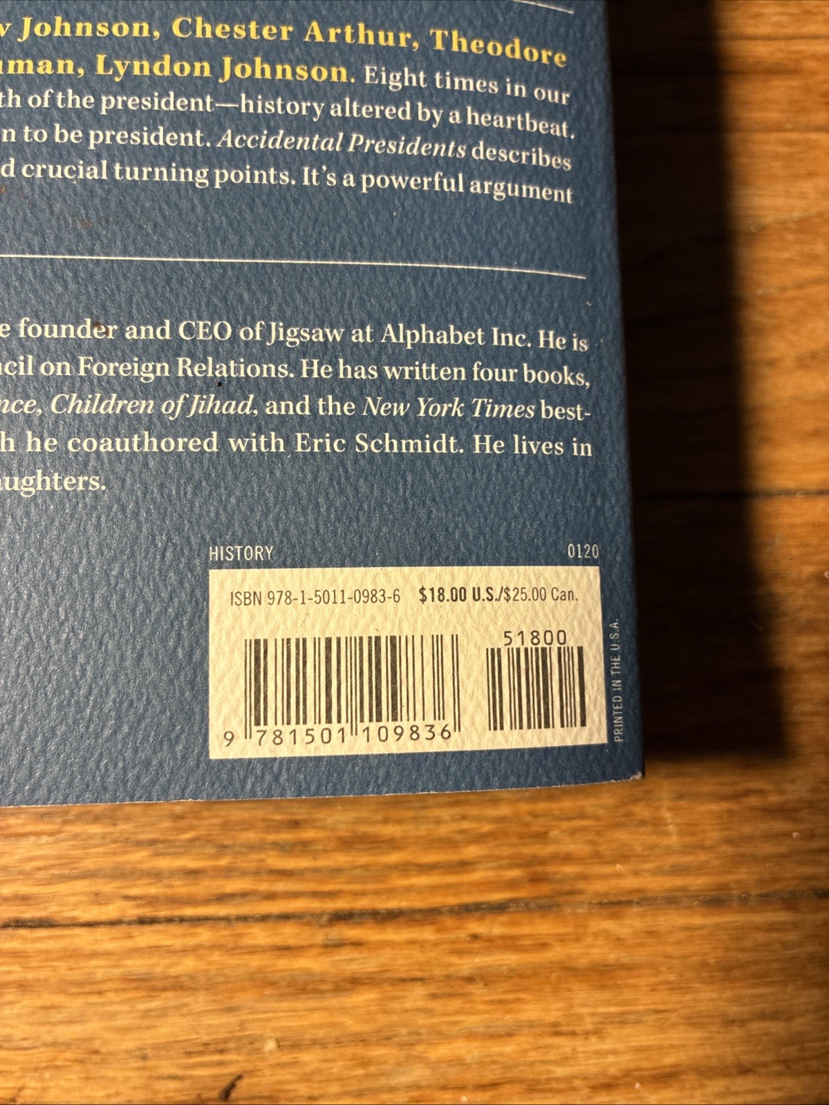 Accidental Presidents : Eight Men Who Changed America by Jared Cohen (2020,…