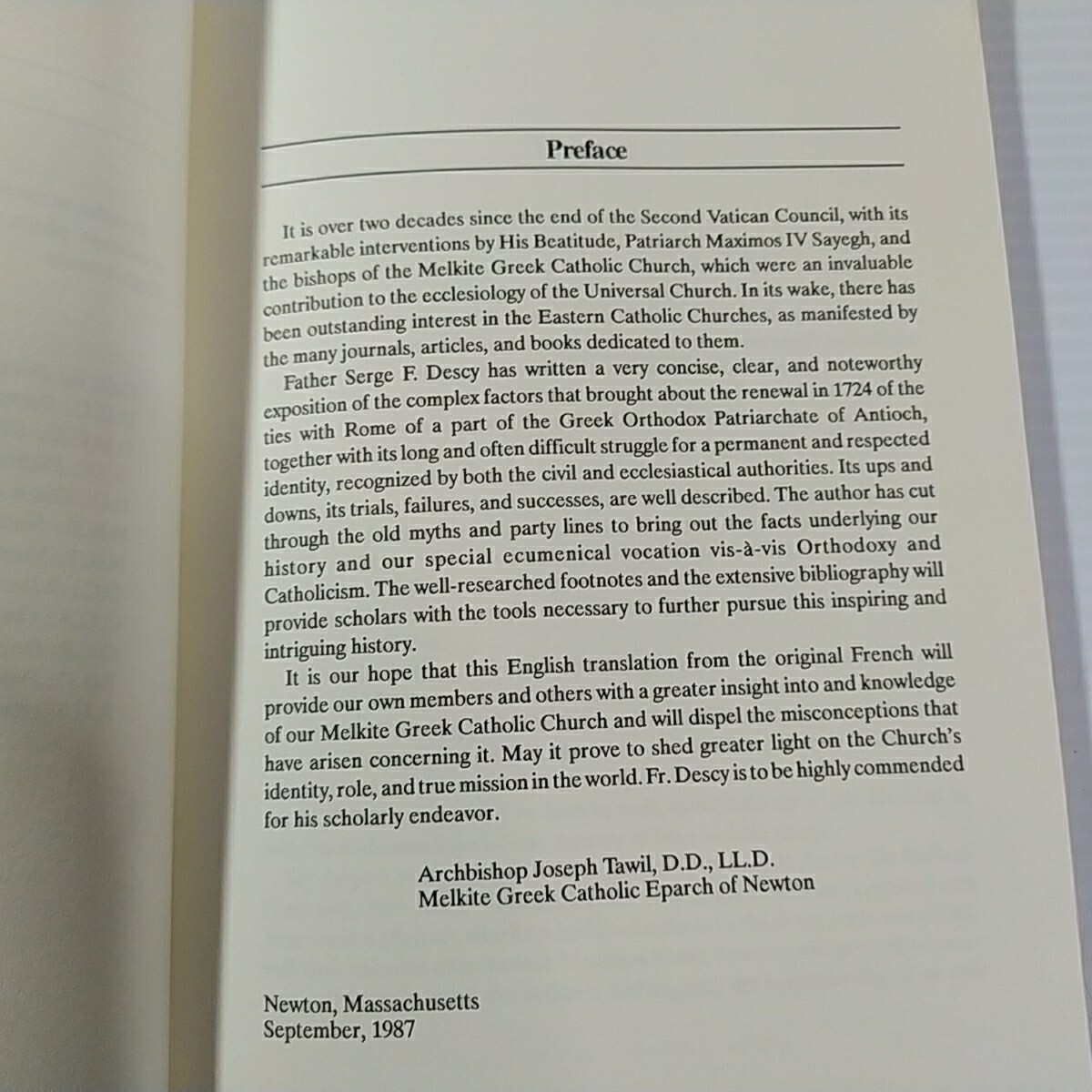 The Melkite Church: An Historical & Ecclesiological Approach Serge Descy