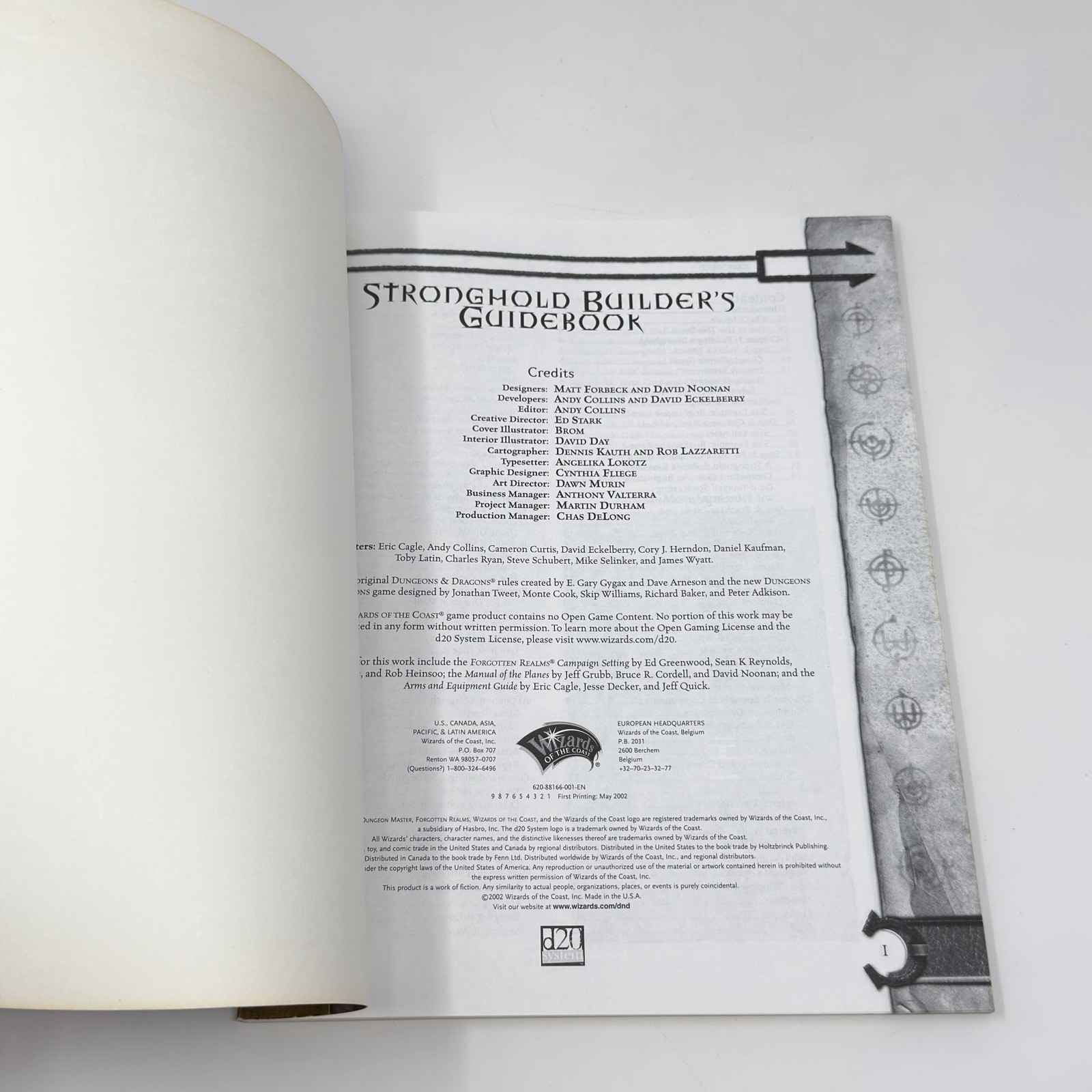 Stronghold Builder’s Guidebook Dungeons & Dragons d20 3.0 Fantasy Vintage
