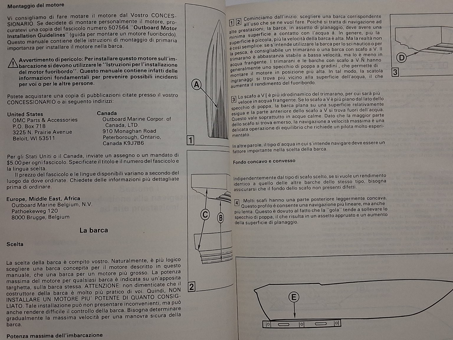 Evinrude XP 150/175 Outboard Motor Manual 1987 Multilingual OMC