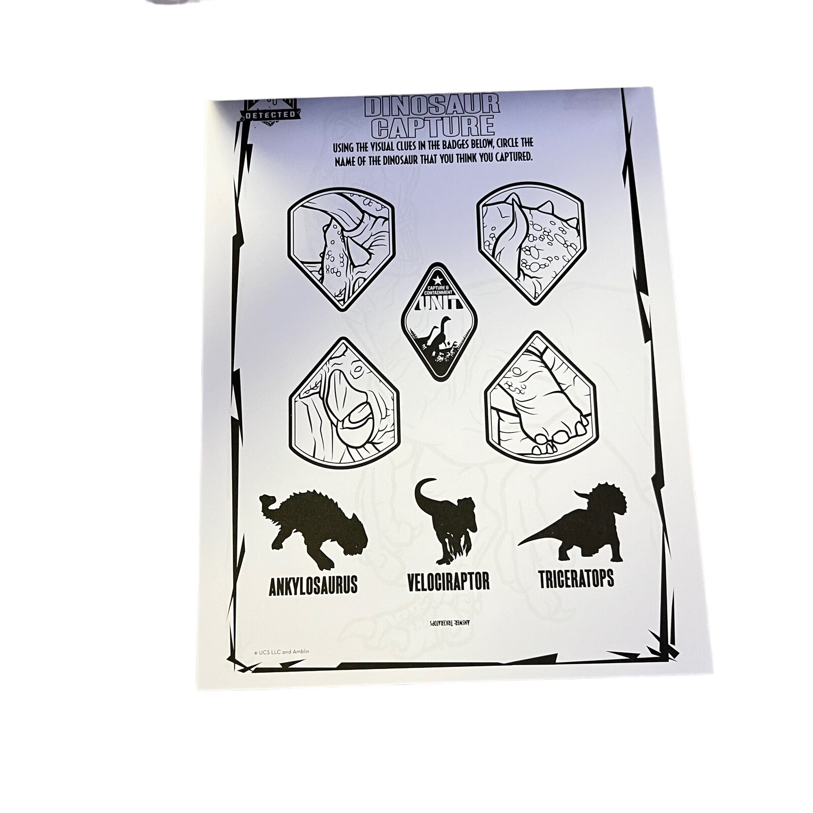 Jurassic World Create-a-Scene 2021 Activity Sticker Pad Read