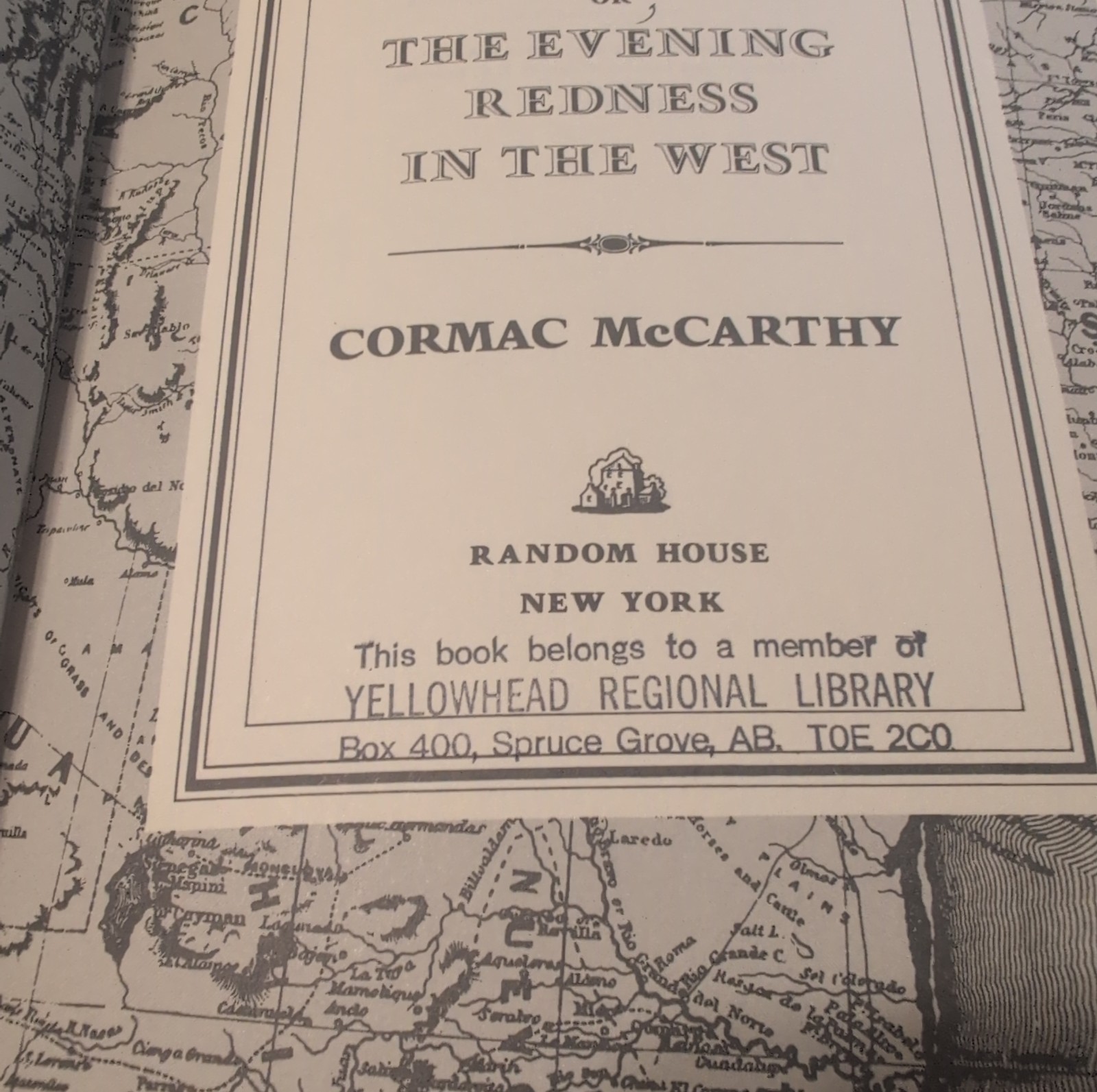 Blood Meridian – Cormac McCarthy- First Edition/Print- ex libris