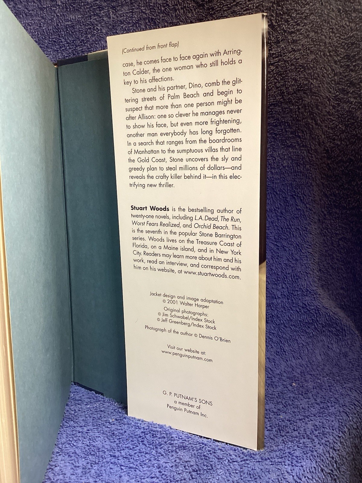 Cold Paradise Stuart Woods Published By Putnam & Son 2001 328 Pages.