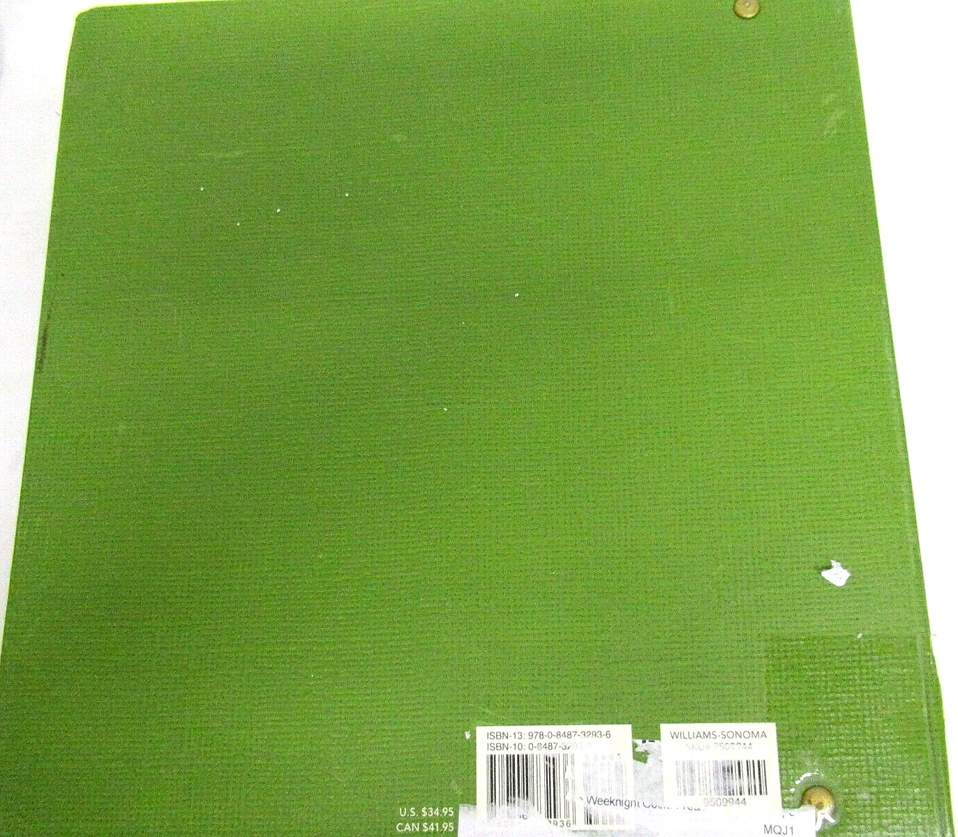 Williams-Sonoma THE WEEKNIGHT COOK 2009 Oxmoor House 432 Pages