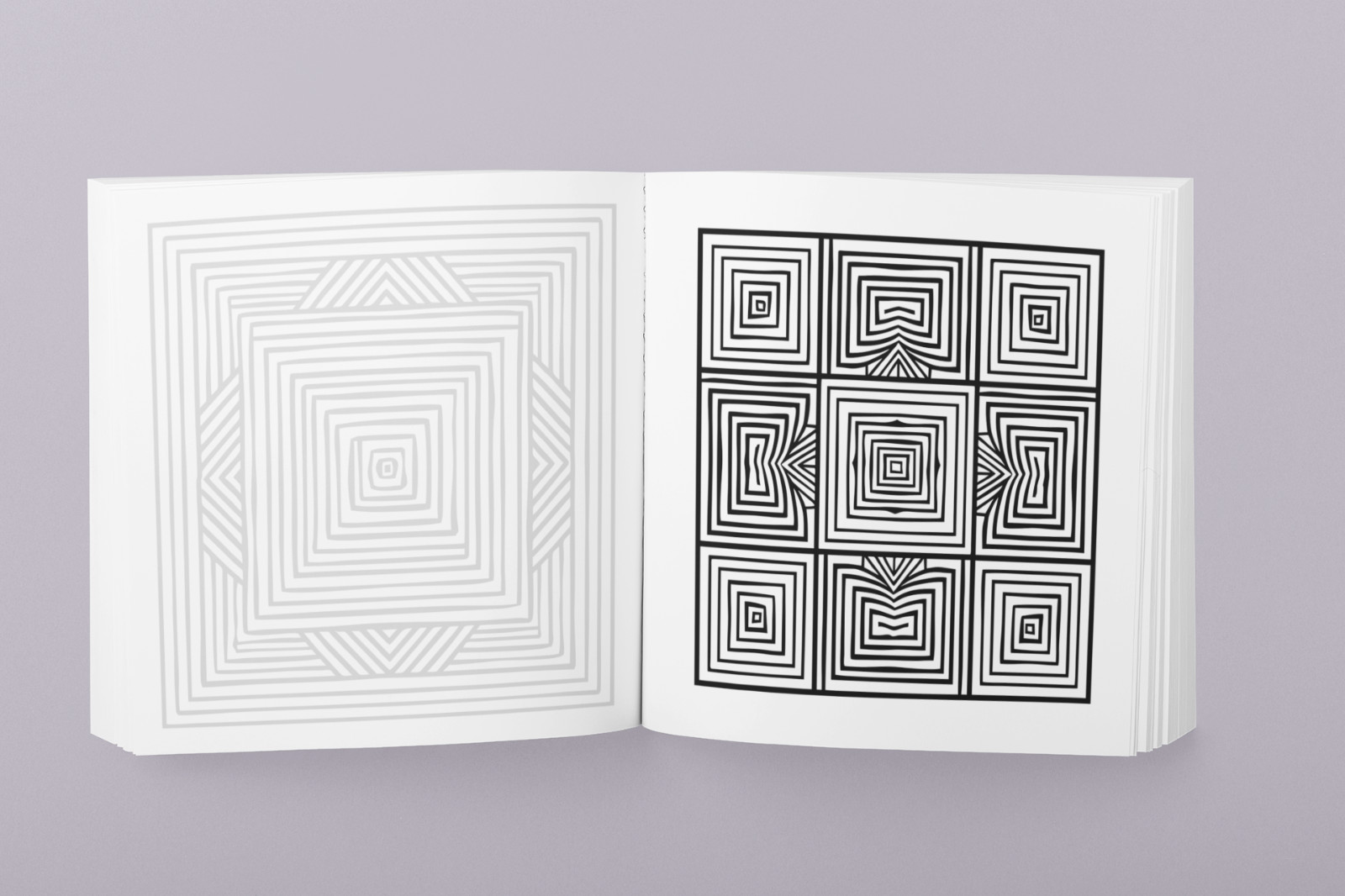 SIMPLE LINES – GEOMETRIC FORMS – Coloring Book