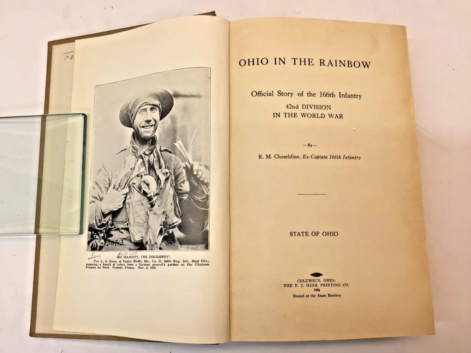 Rare: „Ohio in the Rainbow-166th Infantry-42 Div“ 1924 First ED. Compilation
