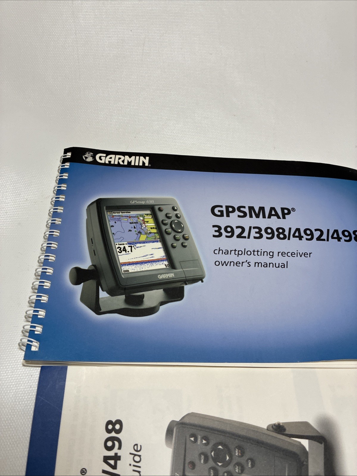 Garmin GPSMAP 392/398 492/498 Owners Manual: 111 Pages Black and White