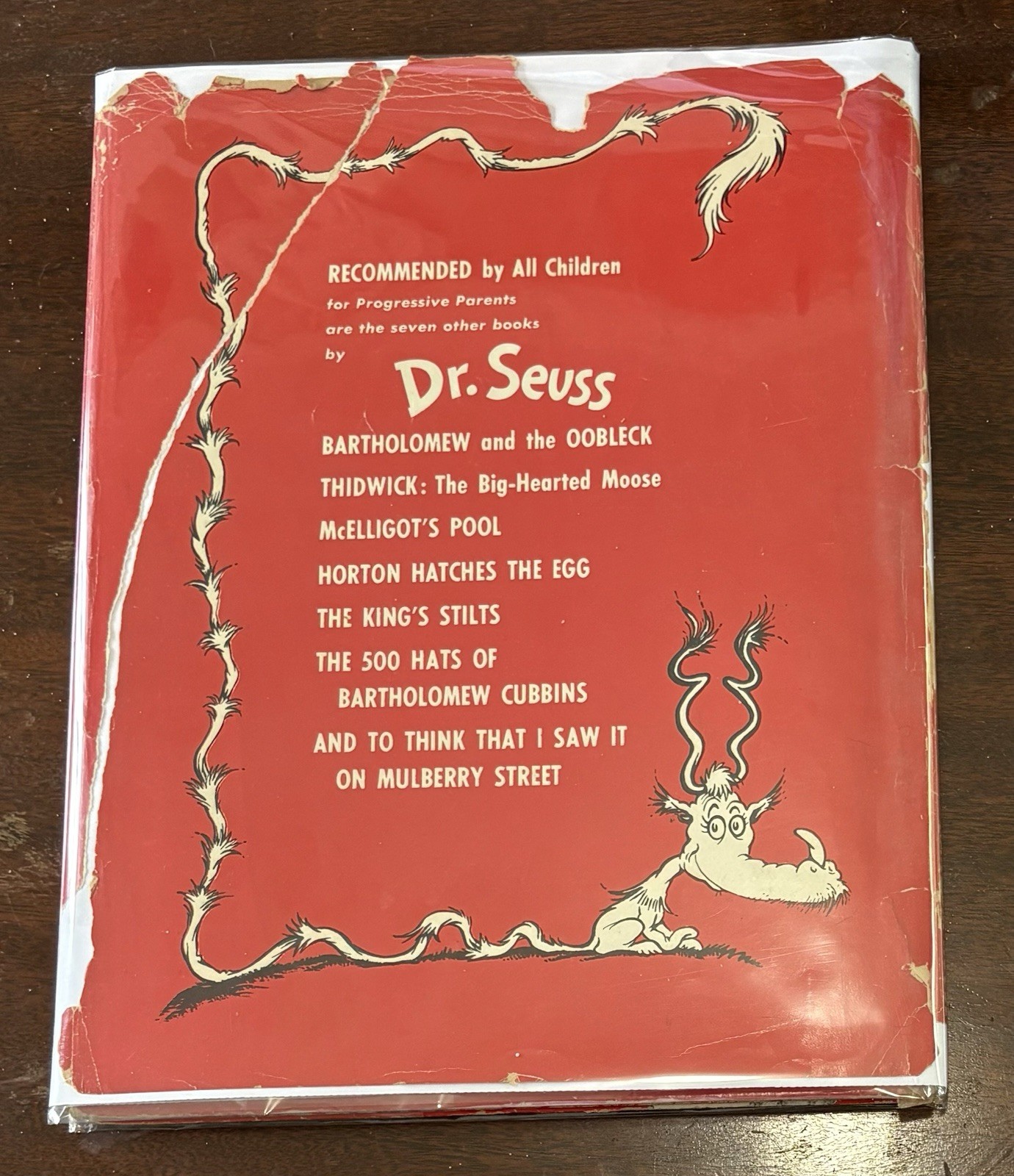 OOP! If I Ran the Zoo Dr. Seuss HCDJ Random House Illus 1st Ed 2nd printing 1950