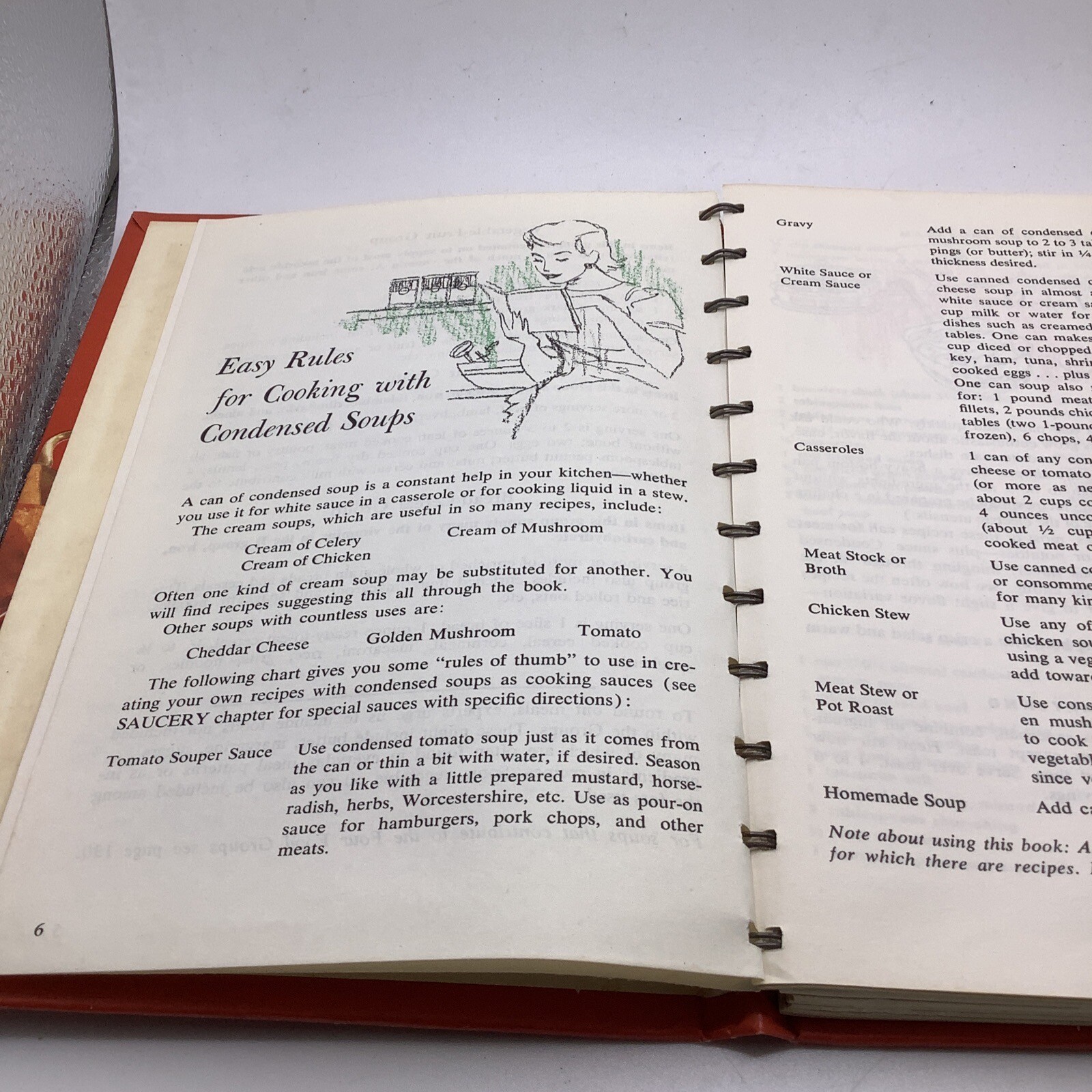 Campbell’s Cooking with Soup Cookbook Vintage 1972 Spiral Hardcover