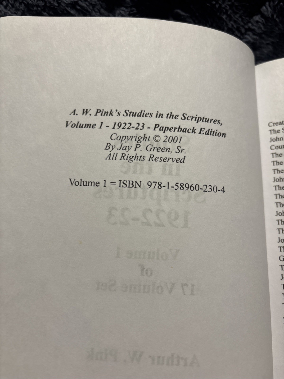 W Pink’s Studies in the Scriptures – 1922-23 by Arthur W. Pink (2001, Trade…