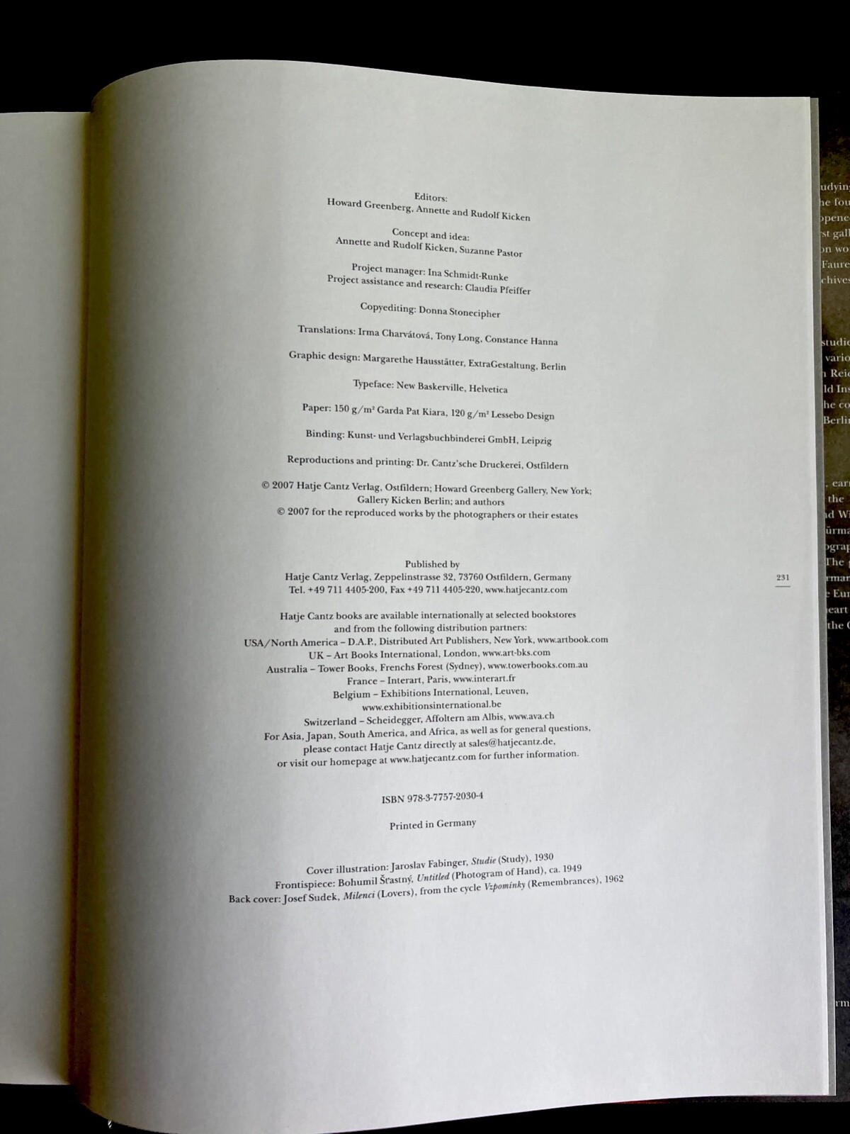 Czech Vision / Avant-garde Photography 2007 Kicken & Greenberg / HC 1st DJ Exc
