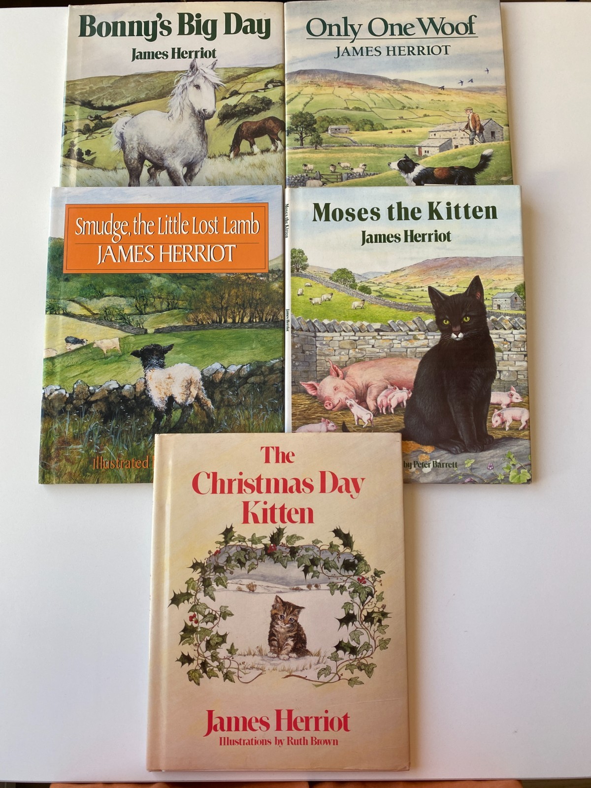 JAMES HERRIOT KIDS LOT 5~Moses Kitten~Bonny Big Day~Xmas Day~Only One Woof~SMUDG