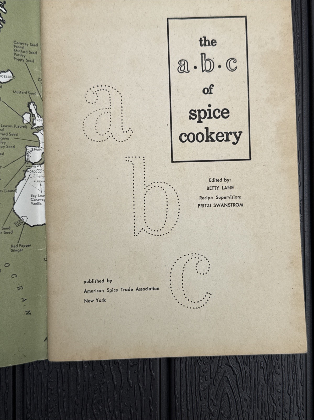 1950 The ABC of Spice Cookery Betty Lane Recipe Cookbook Paperback Spices Rare