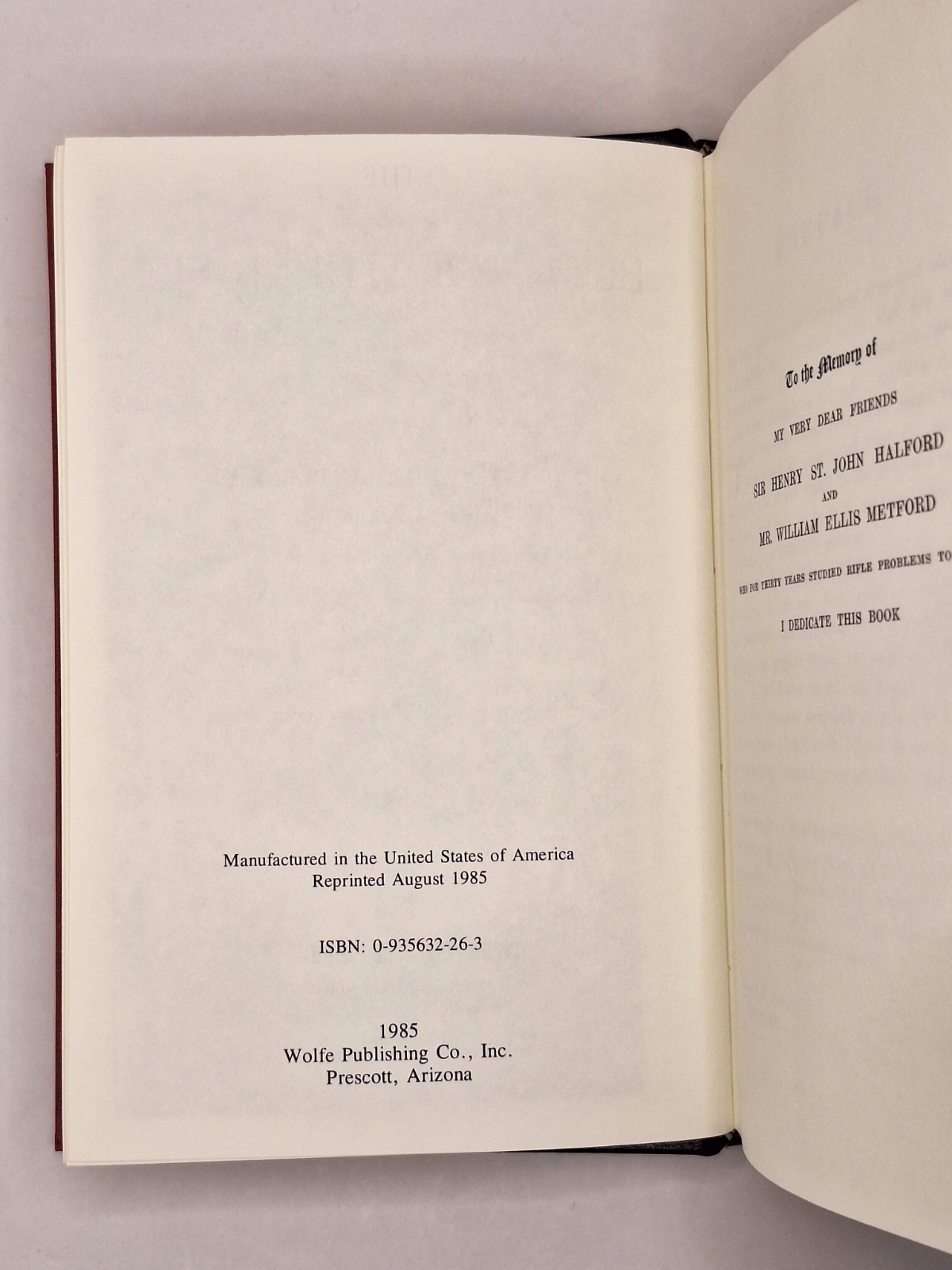 The Book of the Rifle by T. F. Fremantle Wolfe Library Classics Ltd Ed. 373/1500