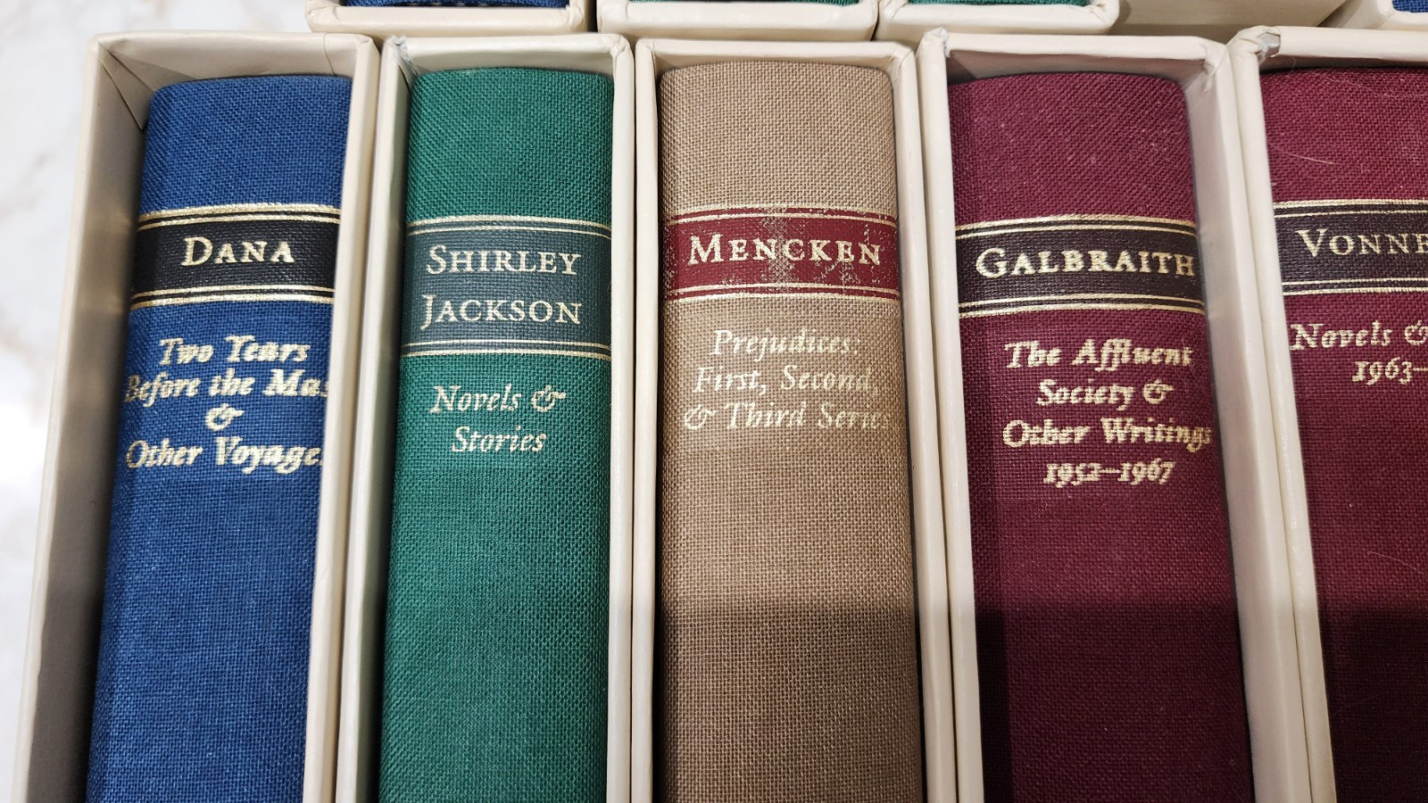Lot of 15 – The Library Of America Hardcover with Slipcases – GOOD
