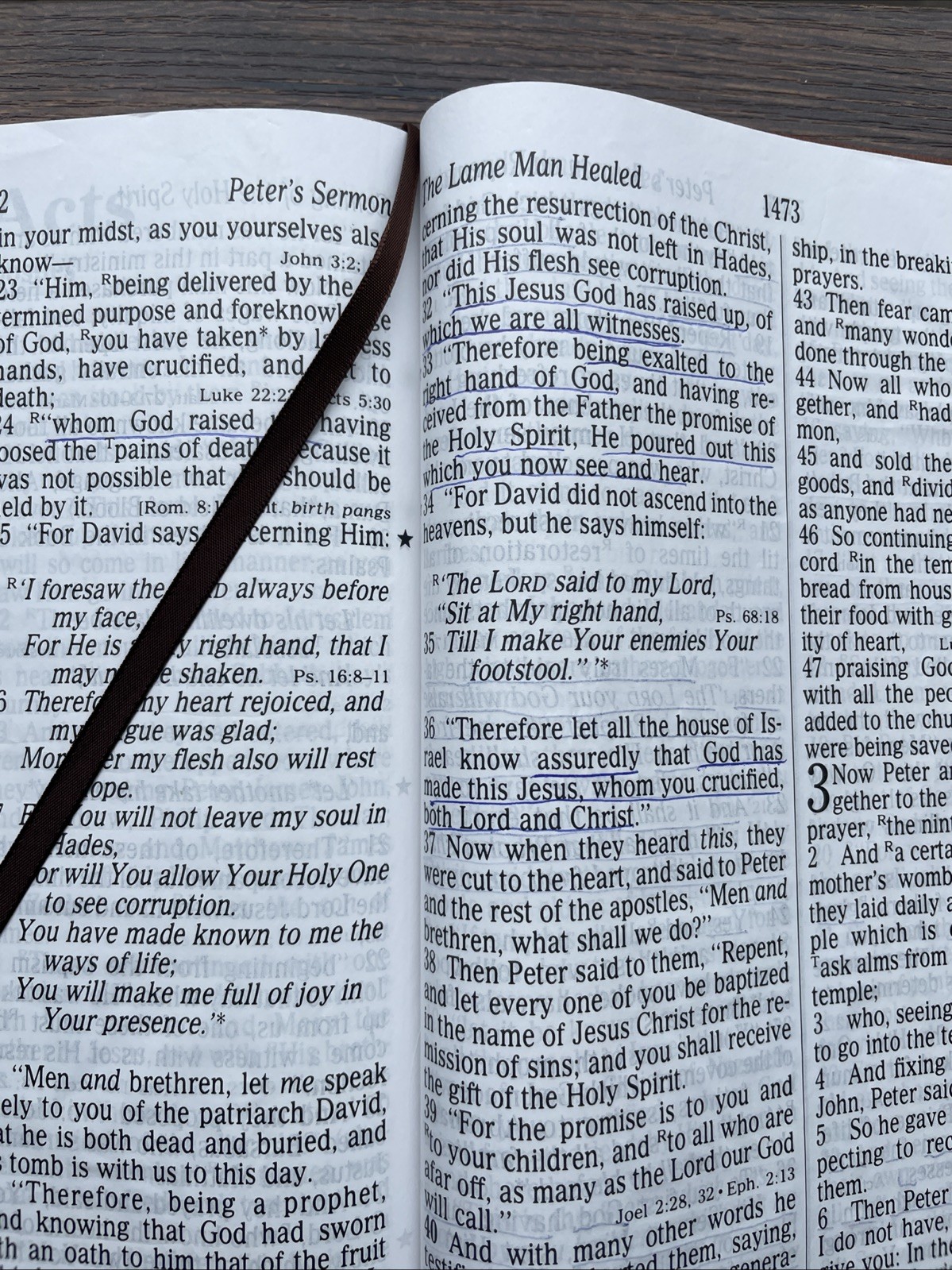 NKJV Holy Bible Super Giant Print Reference Edition Red Letter Leather Worn
