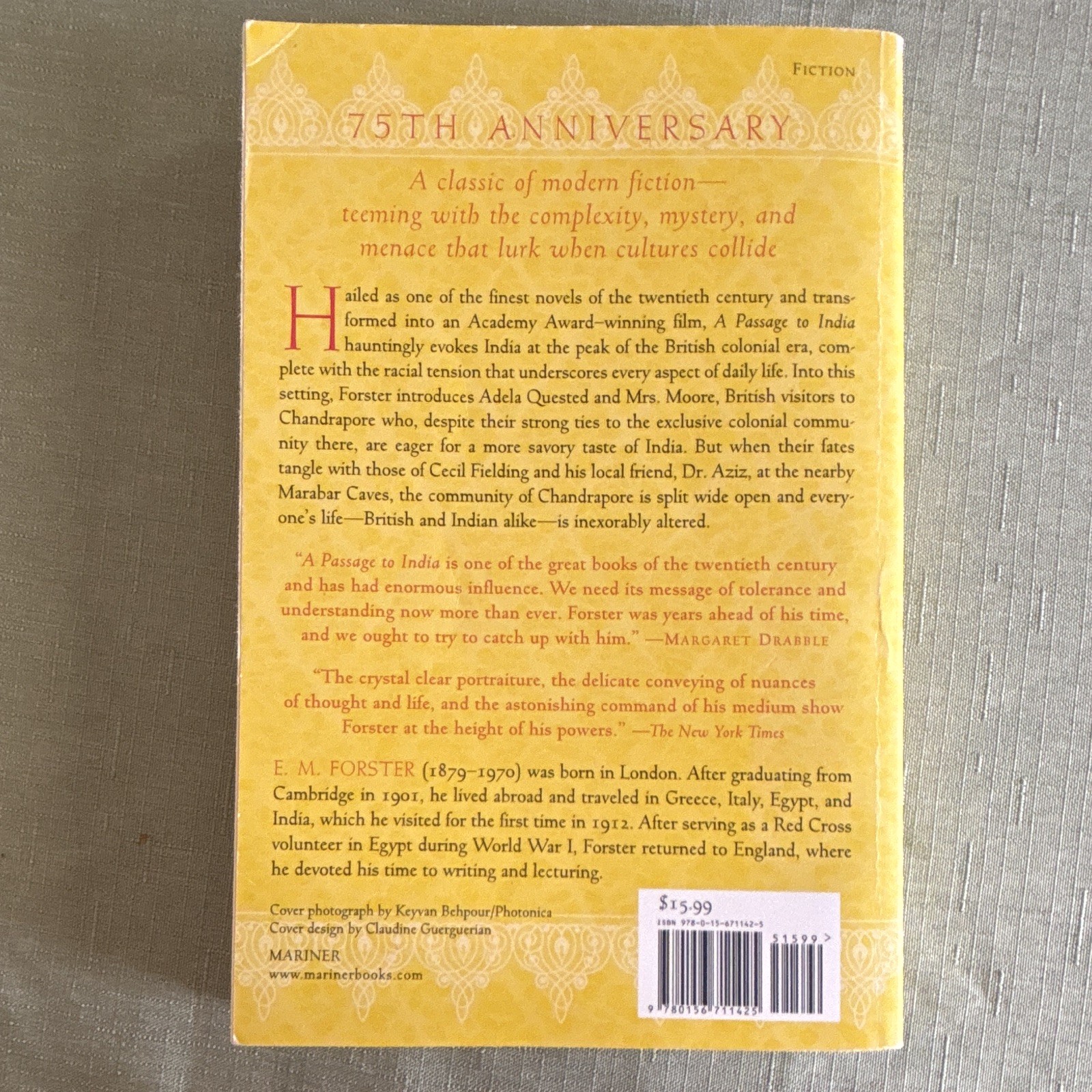 Mariner A Passage to India 75th Anniversary Paperback Novel by E. M. Forster