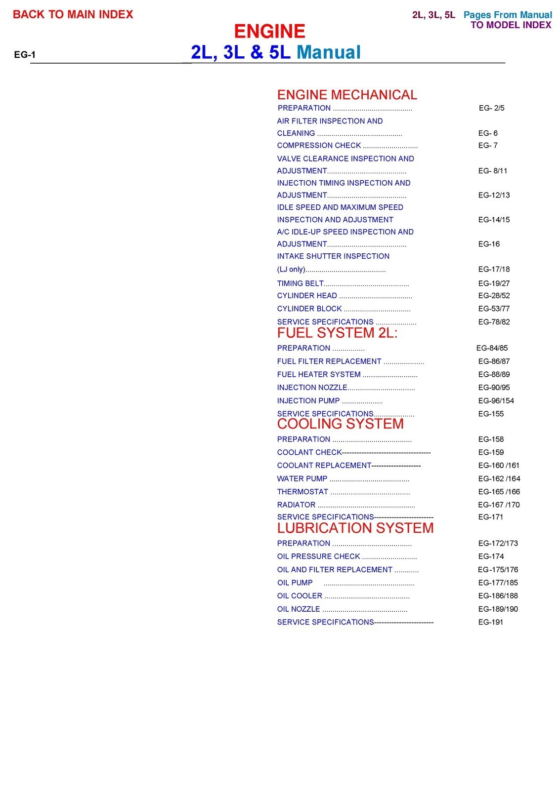 TOYOTA 2L 3L Diesel Engine Repair Manual 1999, EXTRA-DUTY BINDER, TOUGH COVERING
