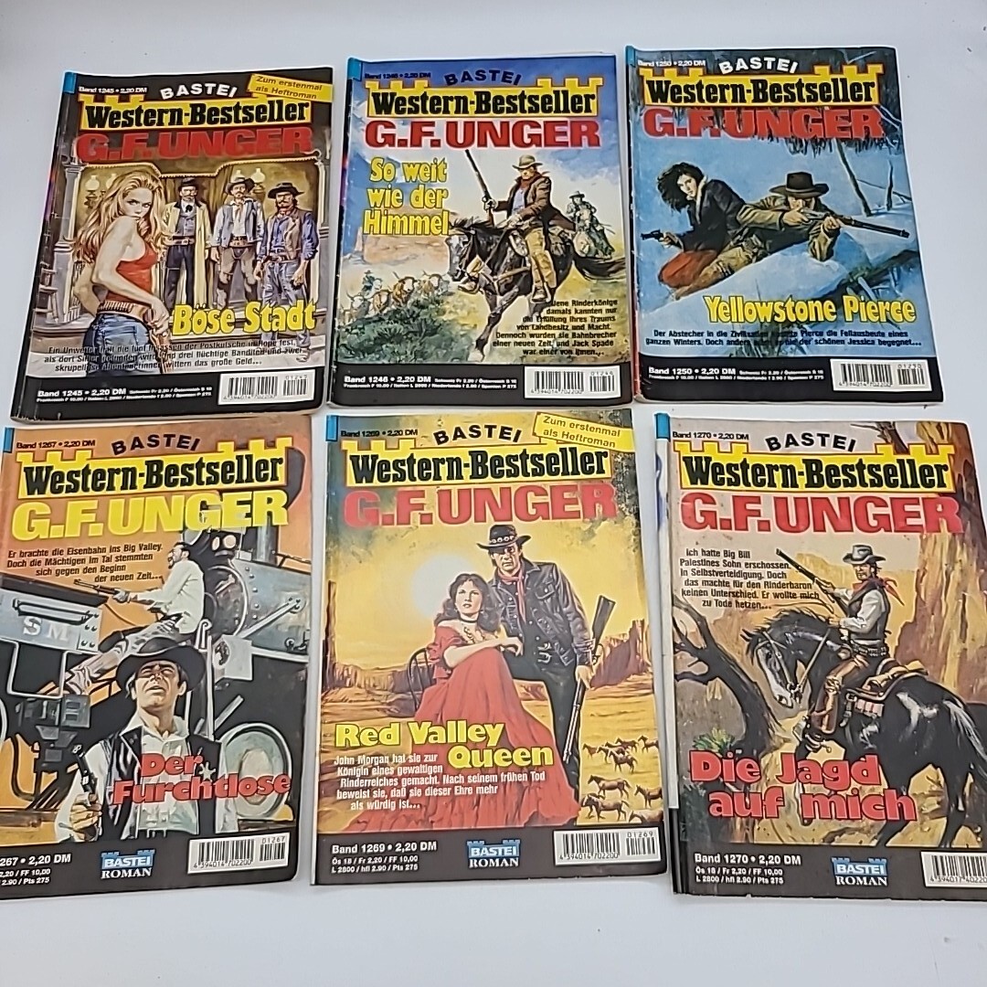18 BASTEI Western-Bestseller G.F. Unger Pulp Fiction German Booklets Books