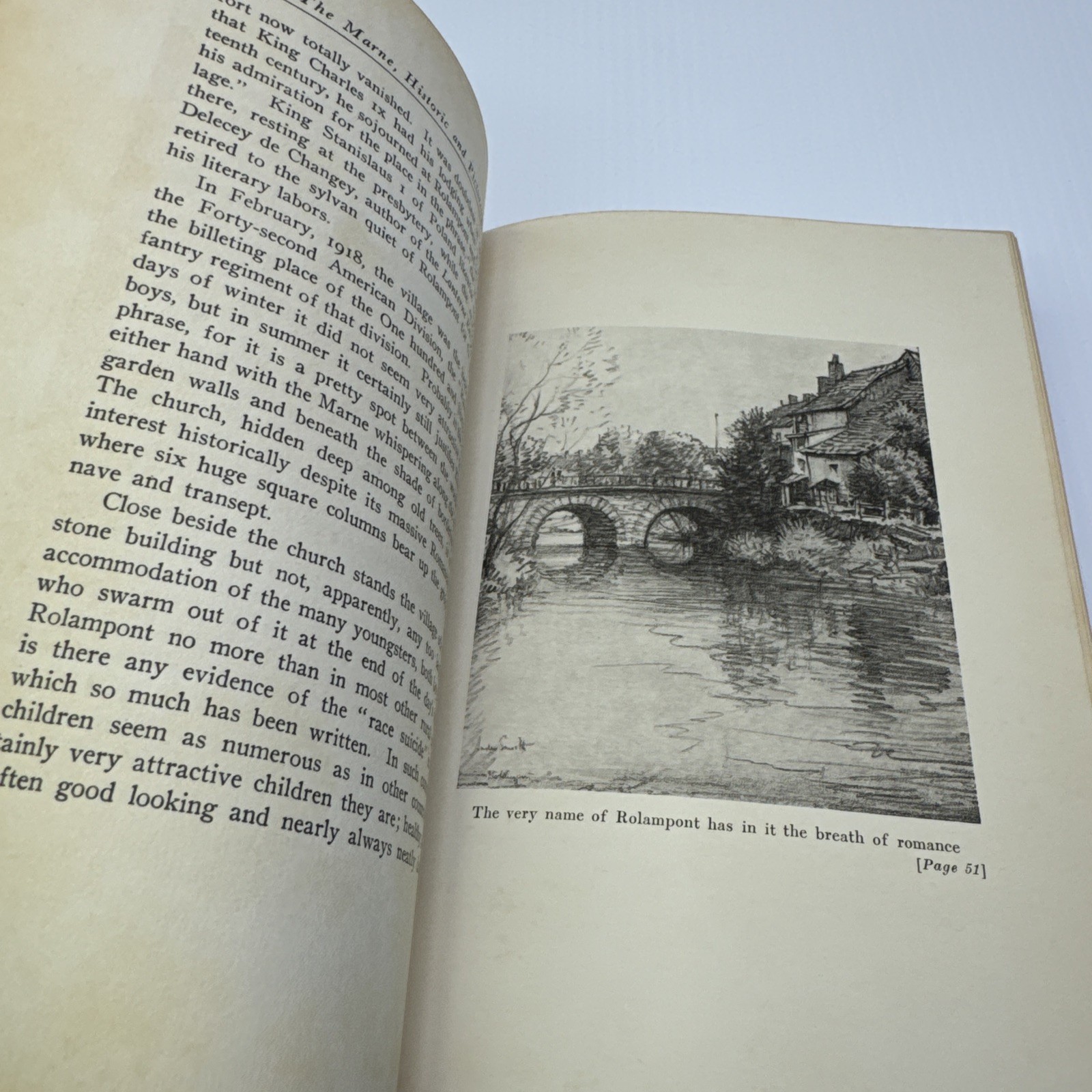 The Marne Historic and Picturesque Joseph Mills Hanson 1922 Marne River Antique