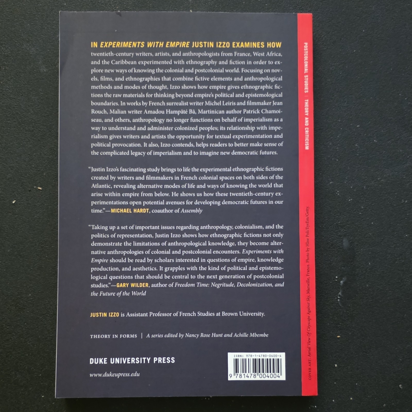 Duke University Press Experiments with Empire by Justin Izzo Trade PB, Series